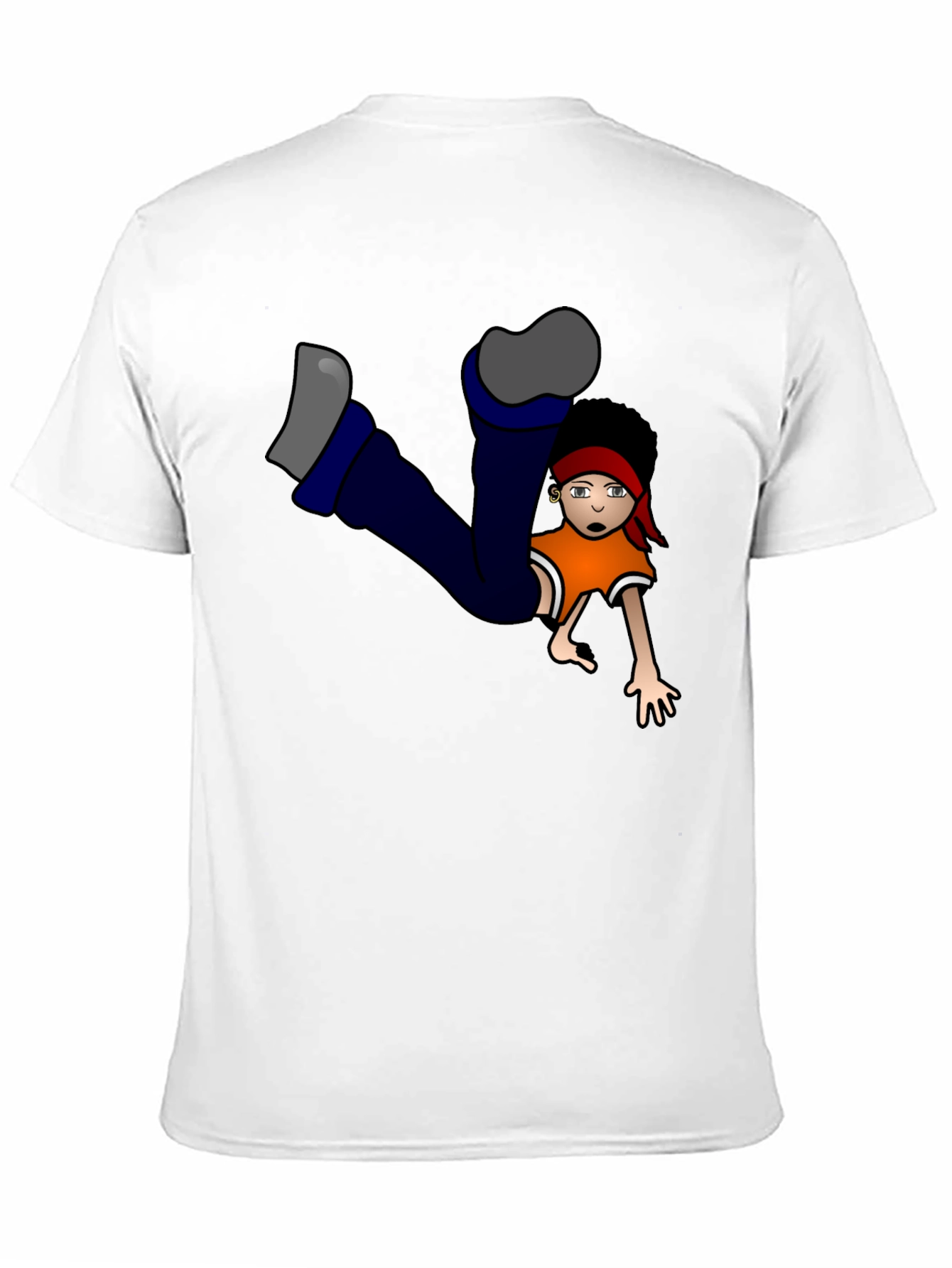 Black Funky Cartoon Character Graphic Black T-Shirt view 11