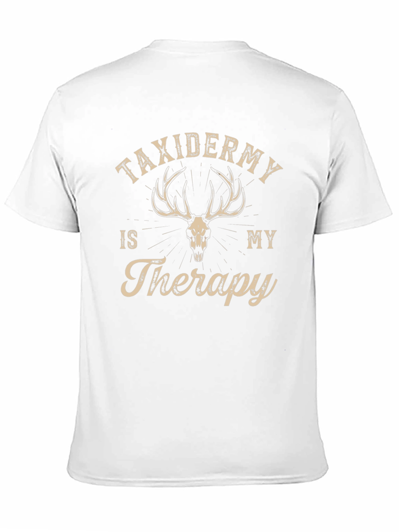 Black Taxidermy Therapy T-Shirt - Deer Skull Graphic Tee view 11