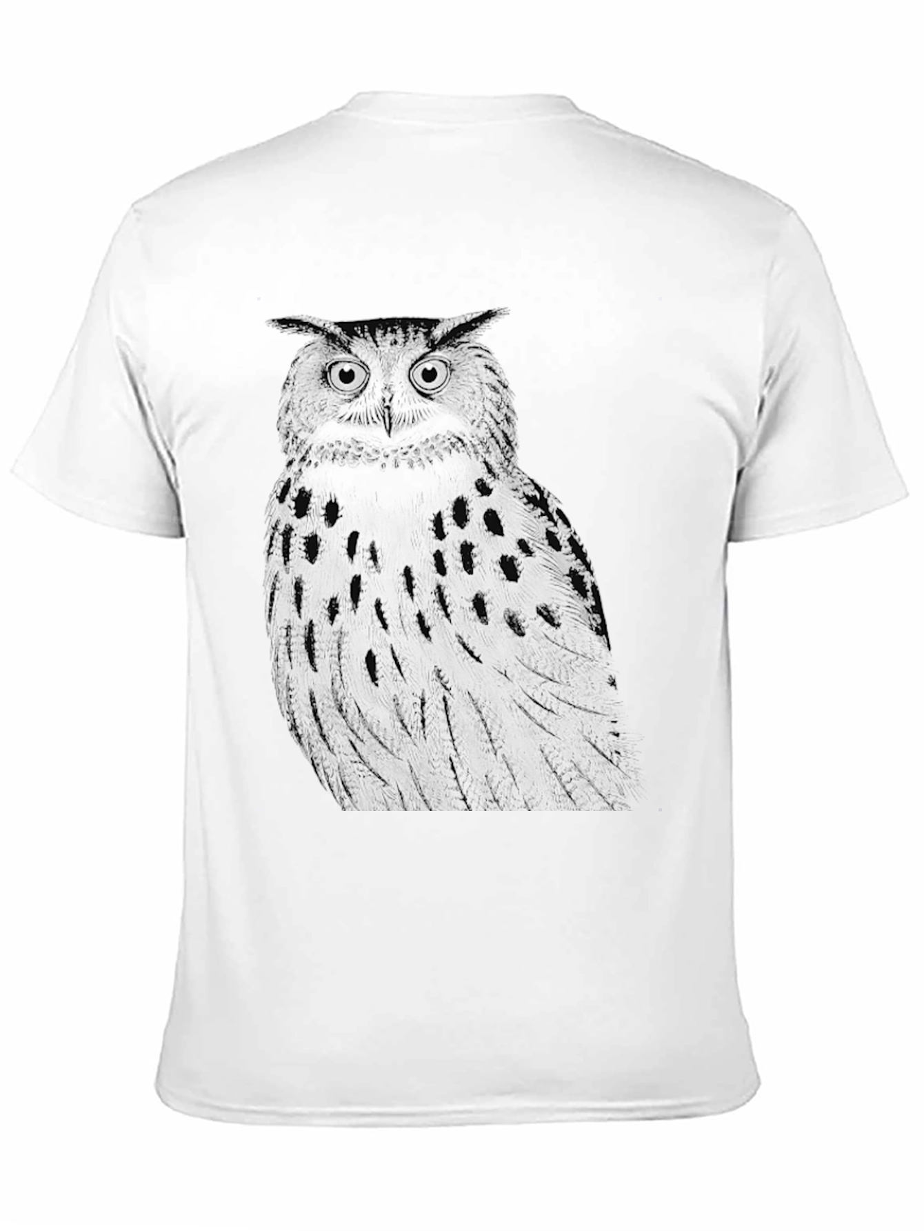 Black Owl Graphic Print Black T-Shirt view 11