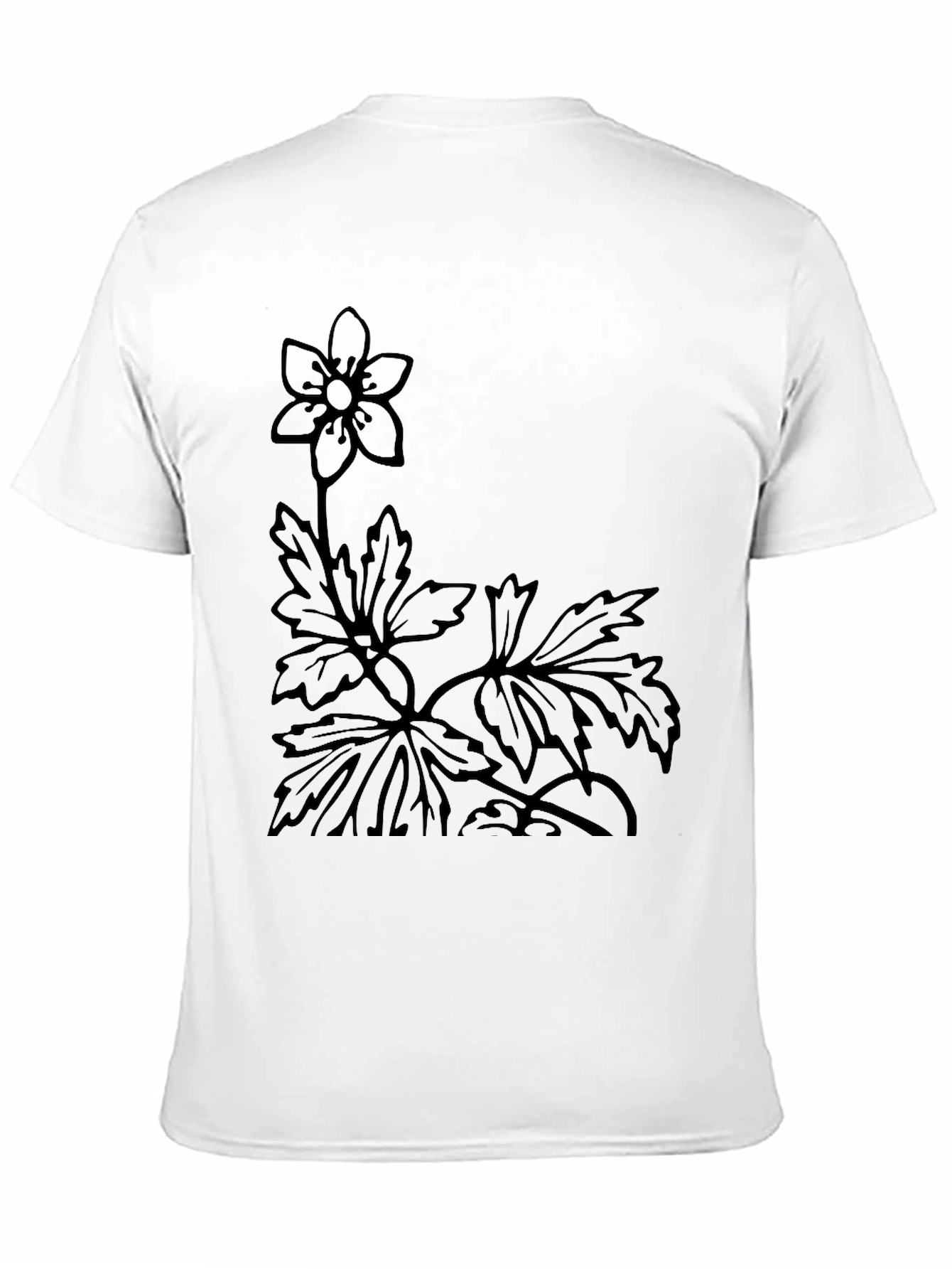 Black Floral Print Black T-Shirt view 11