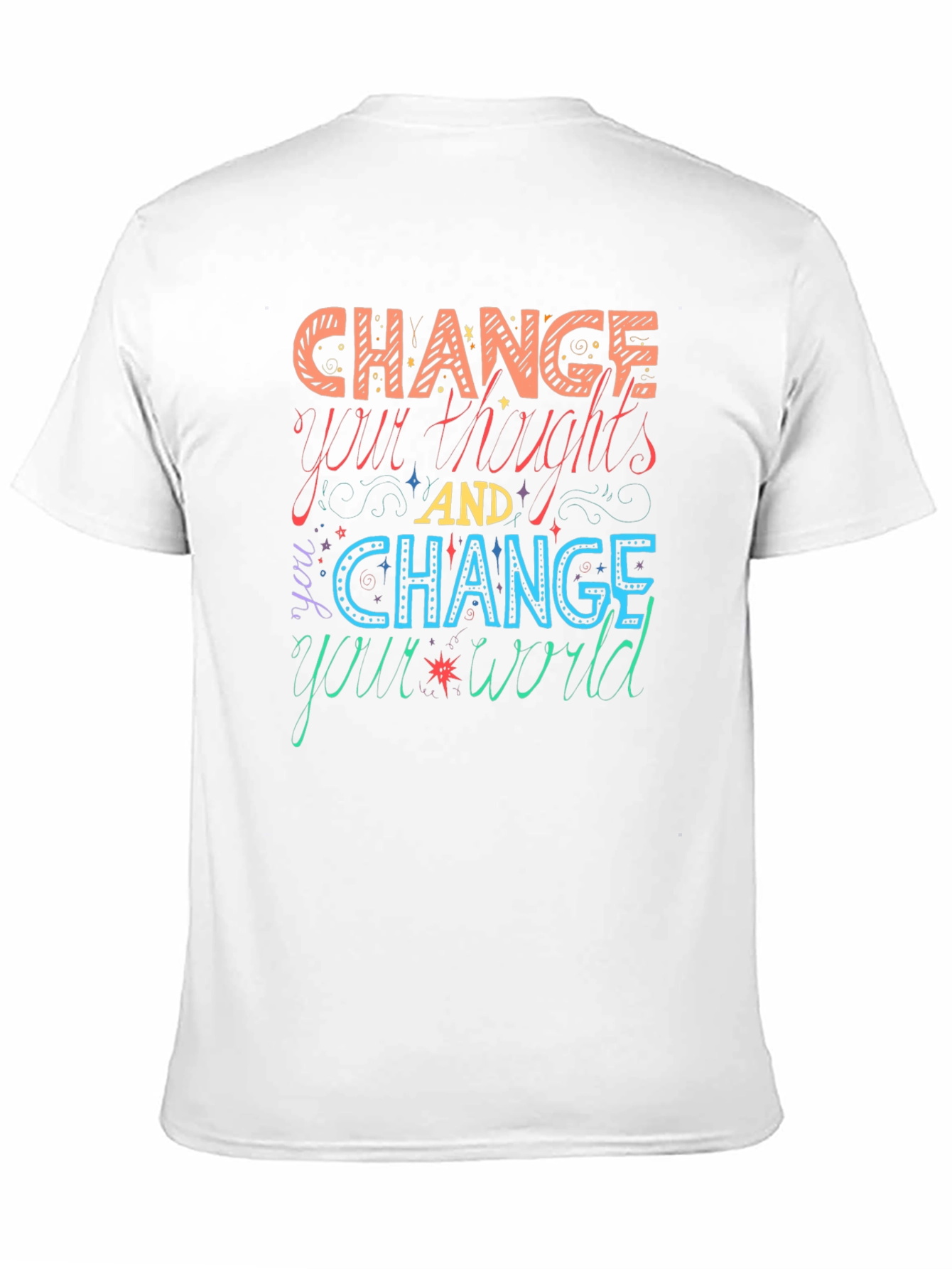 Black Change Your Thoughts Graphic T-Shirt view 11