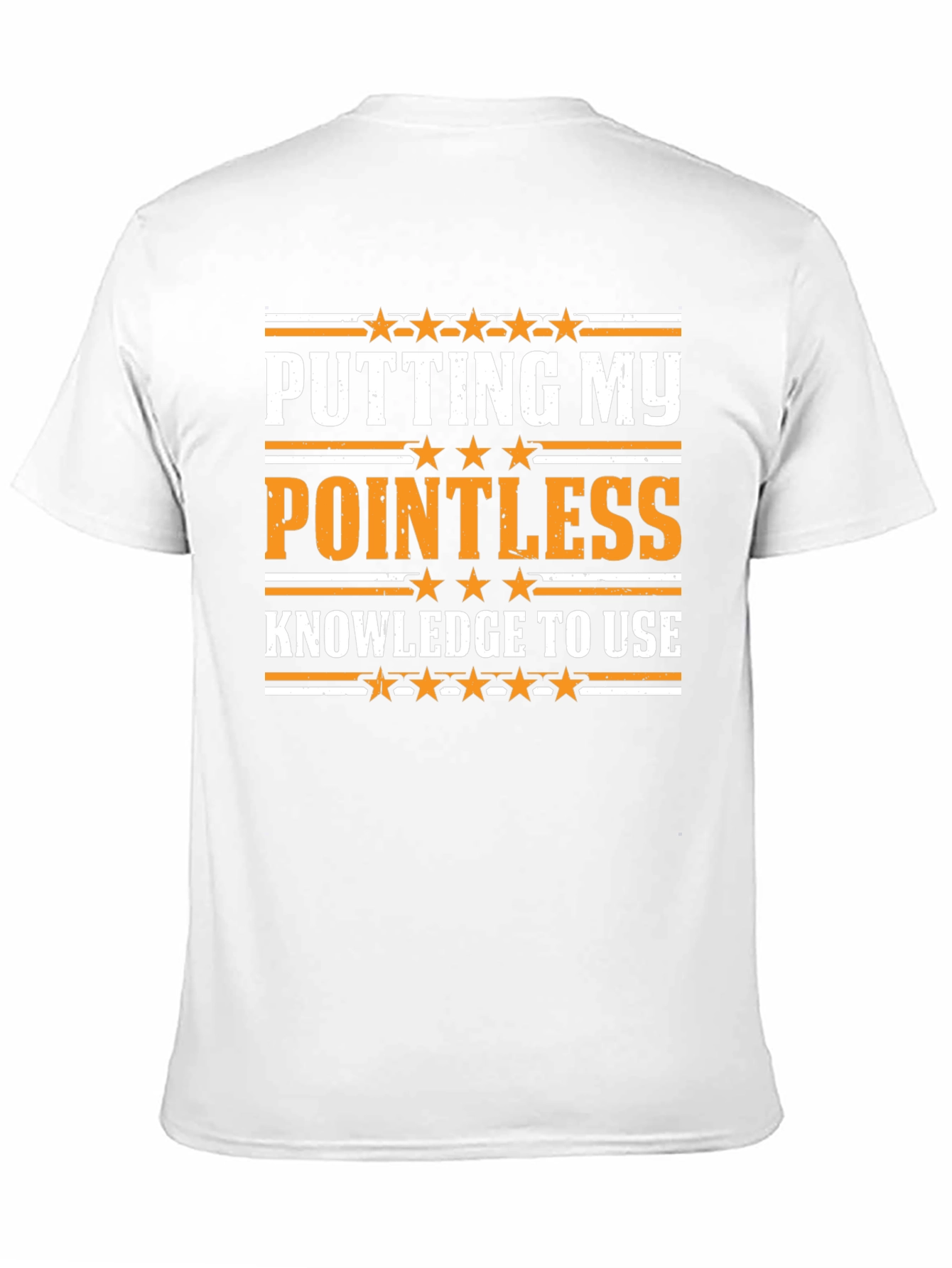 Black Pointless Knowledge Graphic Tee - Sarcastic Humor Shirt view 11