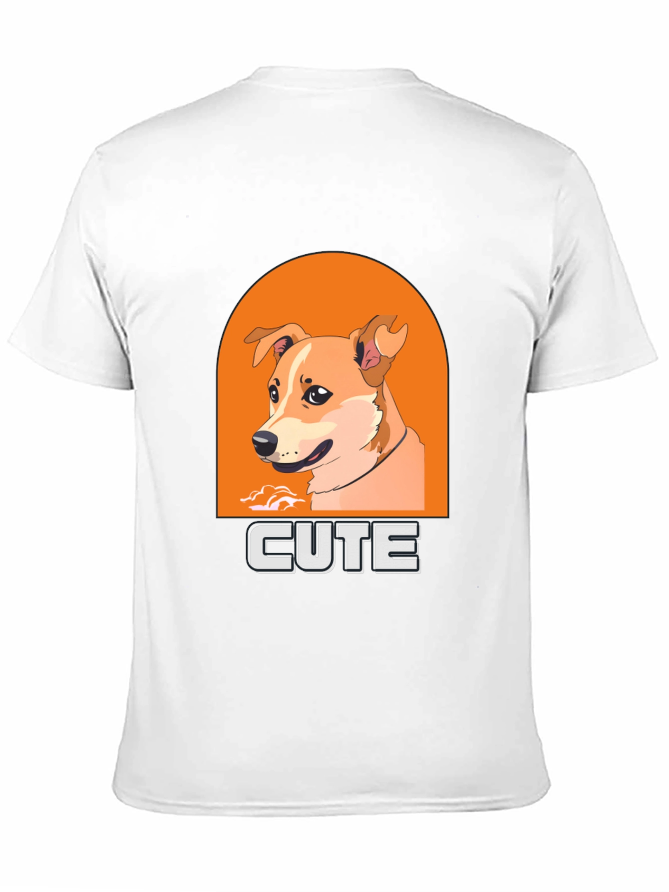 Black Cute Dog Graphic T-Shirt - Men's Black Tee view 11