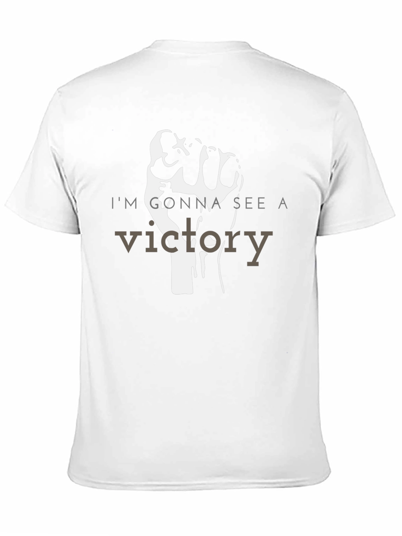 Black Victory Fist Graphic Tee - Black Cotton Blend view 11