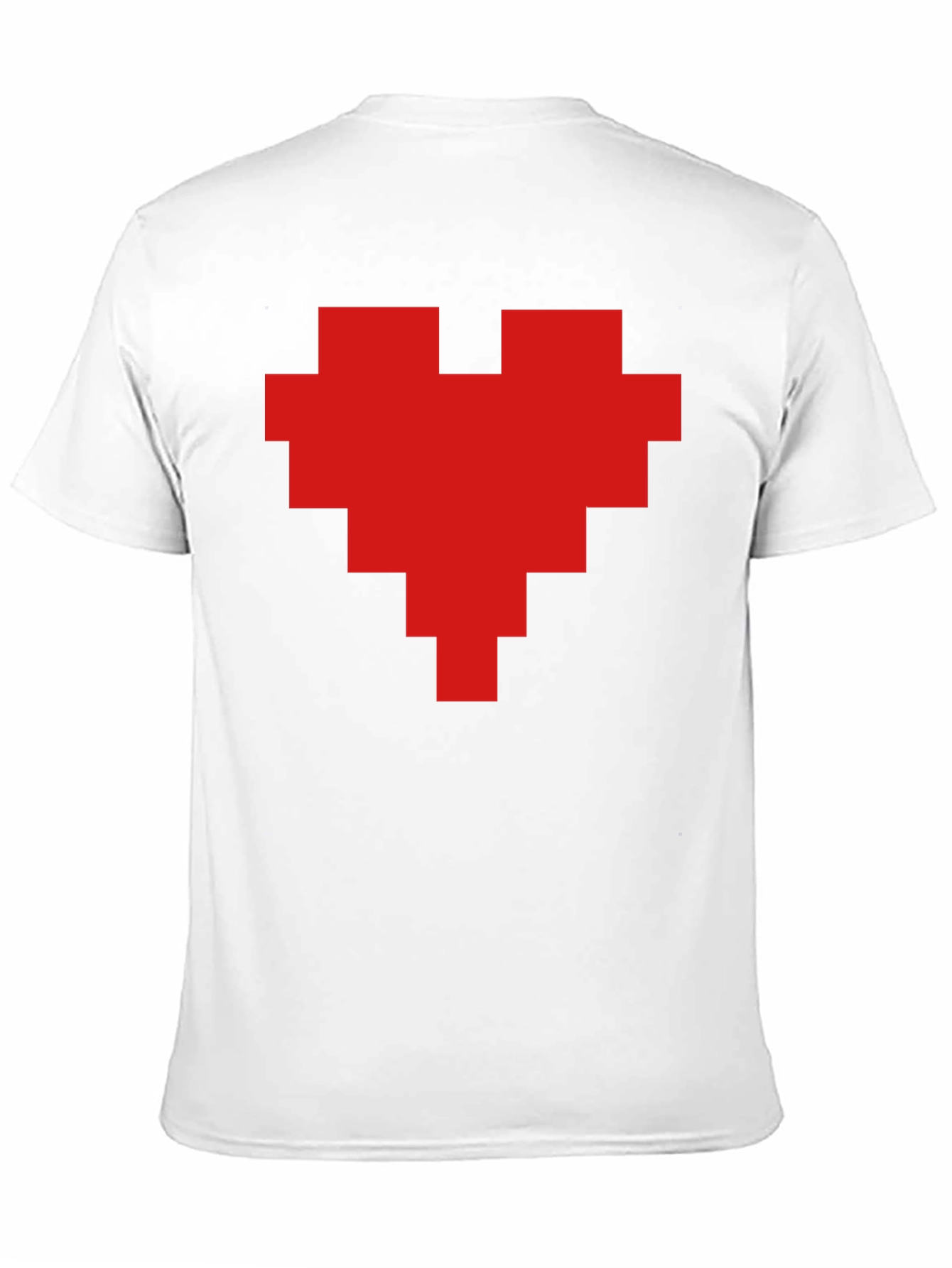 Pixel Heart Graphic Black T-Shirt - 11