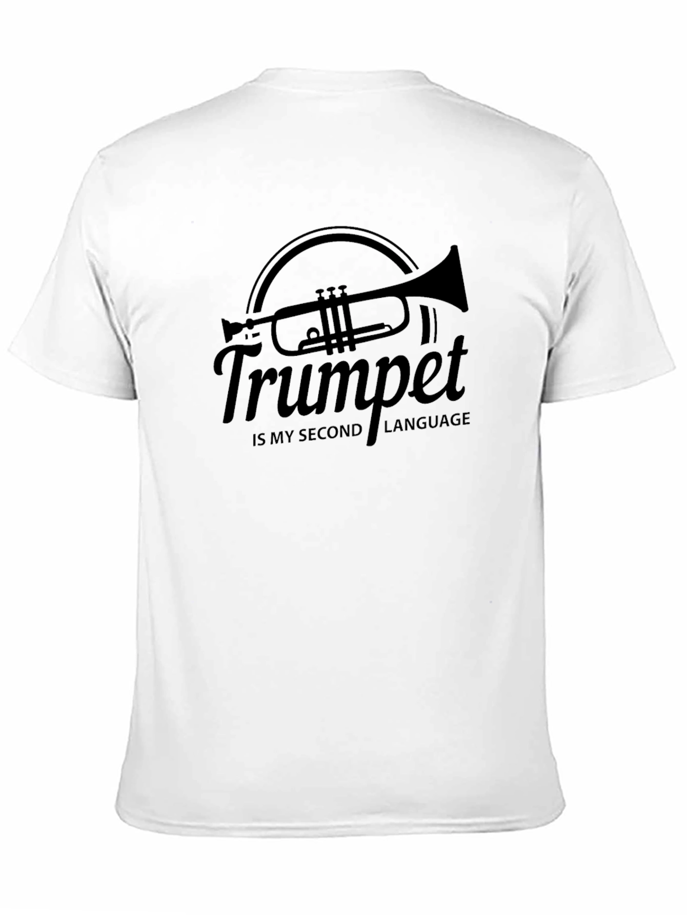 Black Trumpet is My Second Language Black Graphic Tee view 11