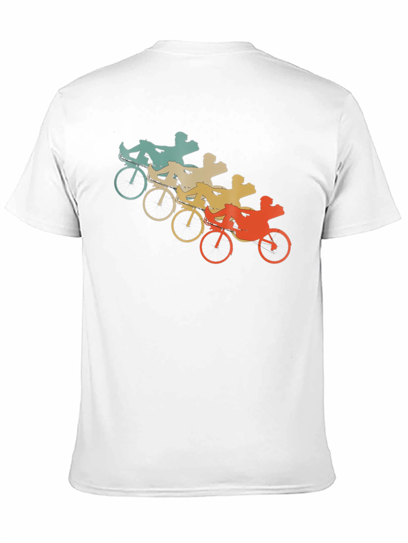 Black Recumbent Bike T-Shirt - Retro Cycling Tee view 11