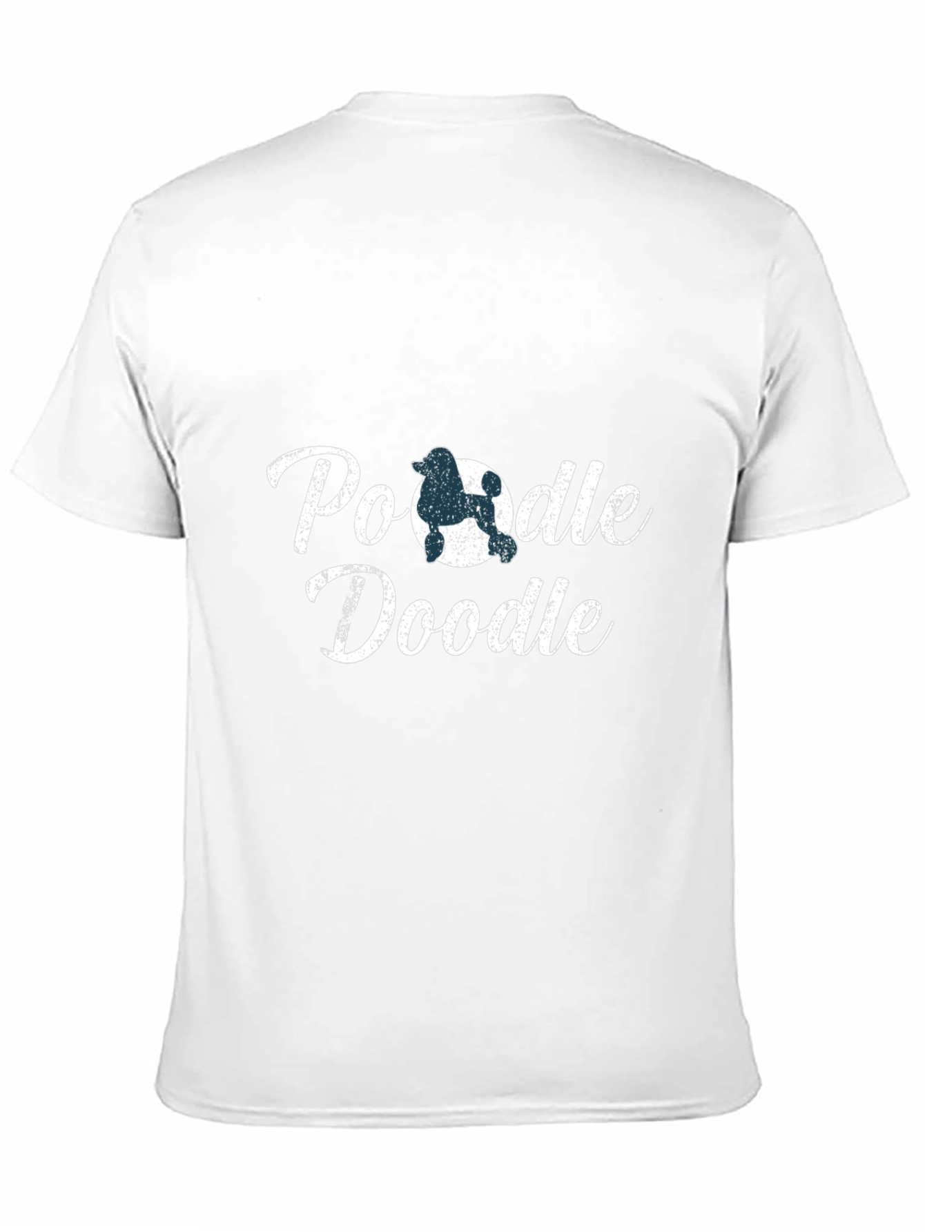 Black Poodle Doodle Graphic Tee - Black Cotton Blend view 11