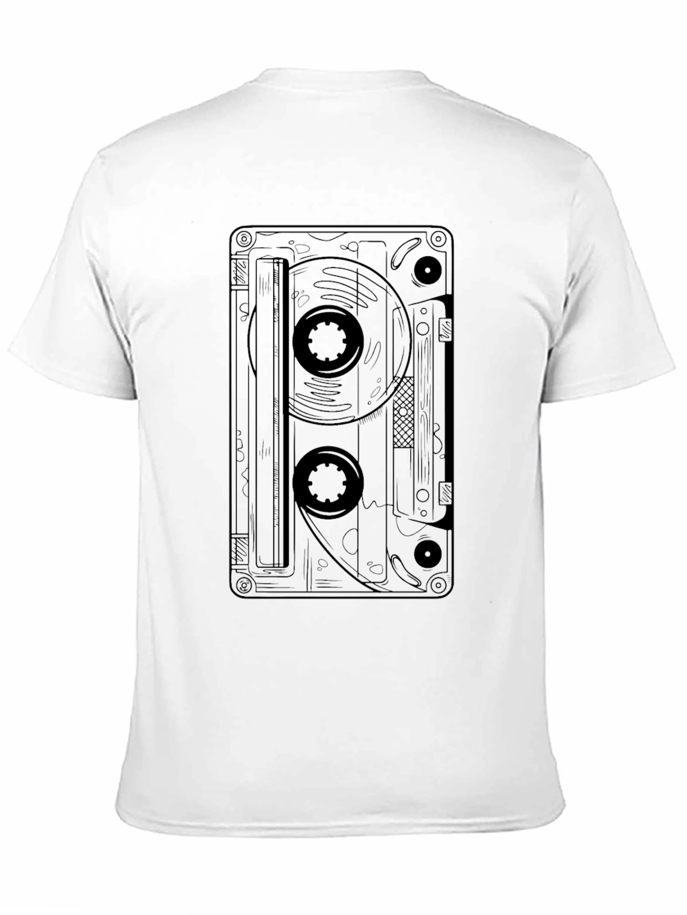 Black Retro Cassette Tape Graphic Tee - Black view 11