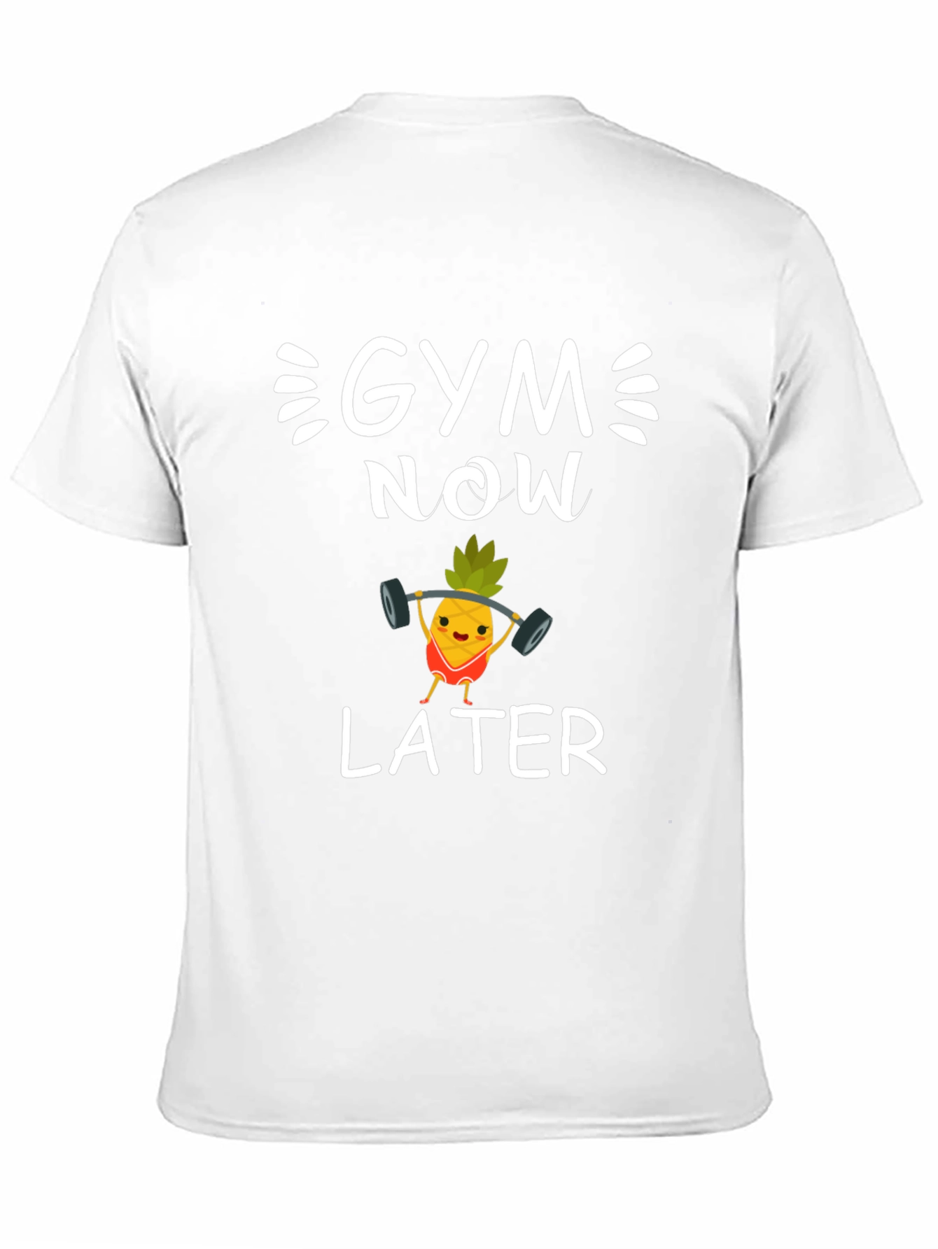 Black Gym Now Later Funny Workout T-Shirt view 11
