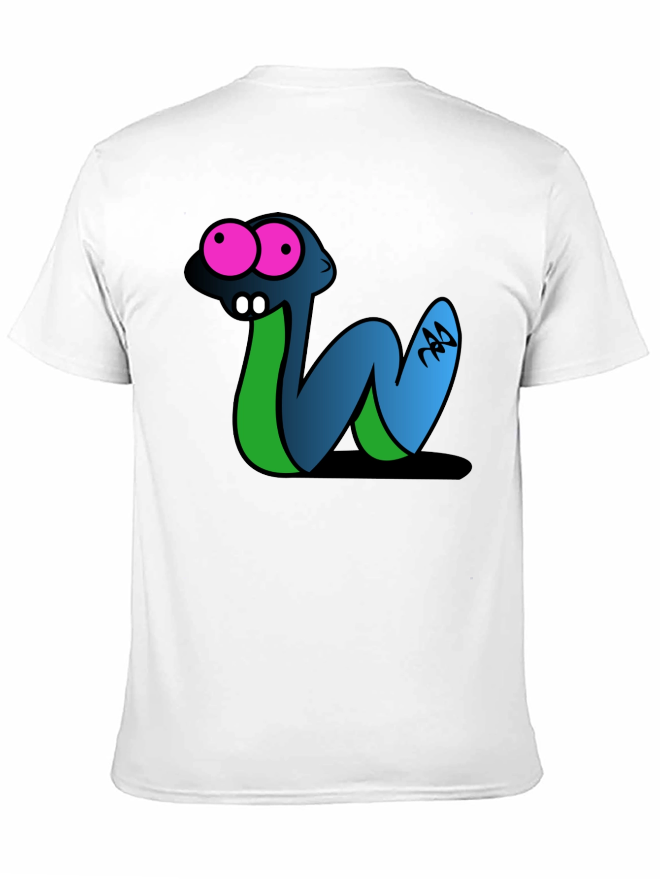Black Cartoon Snake Graphic Tee - Black view 11
