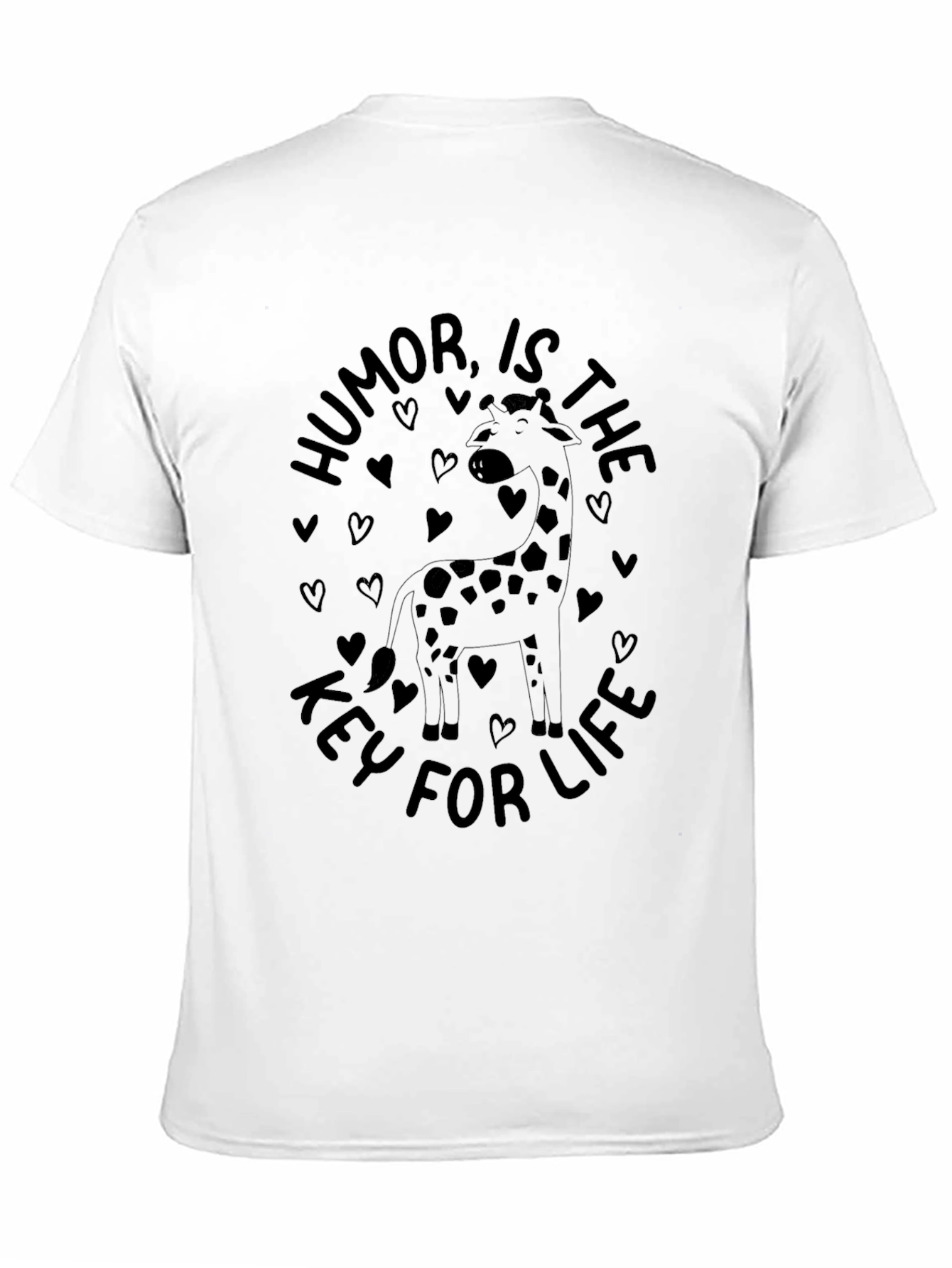 Black Humor is the Key for Life Giraffe T-Shirt view 11