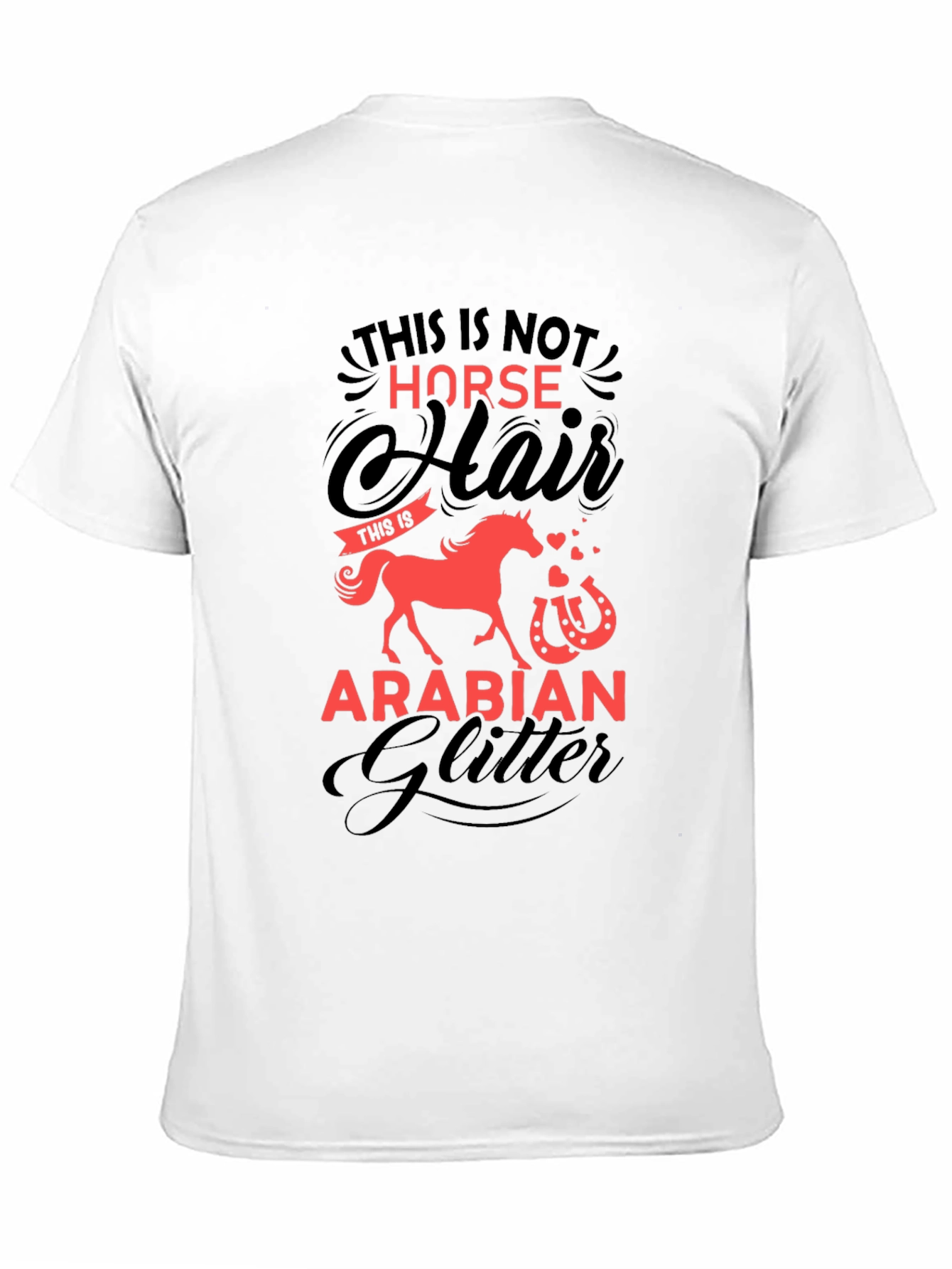 Black Horse Hair Arabian Glitter T-Shirt view 11