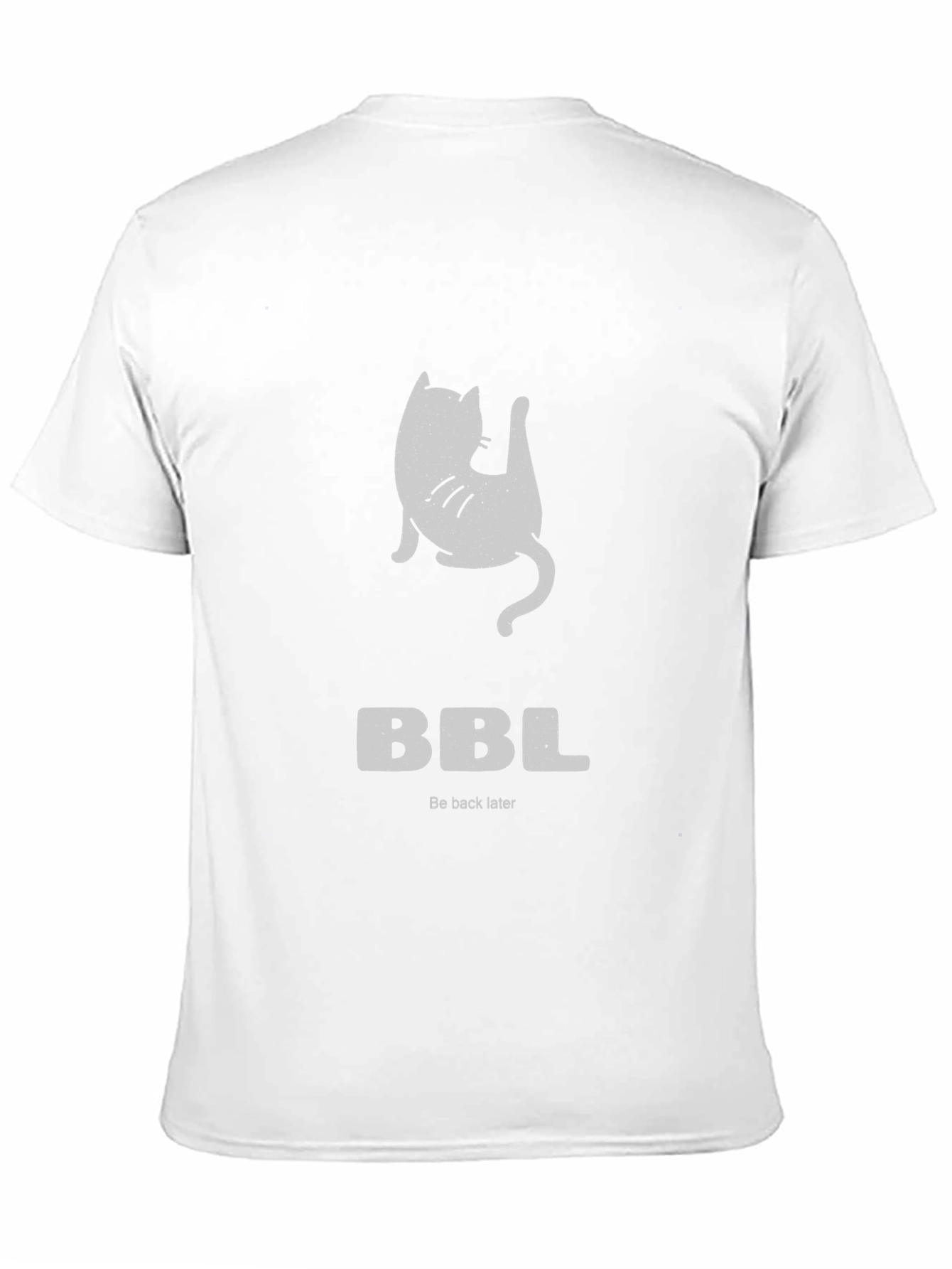 Black Funny BBL Cat Graphic T-Shirt - Black view 11