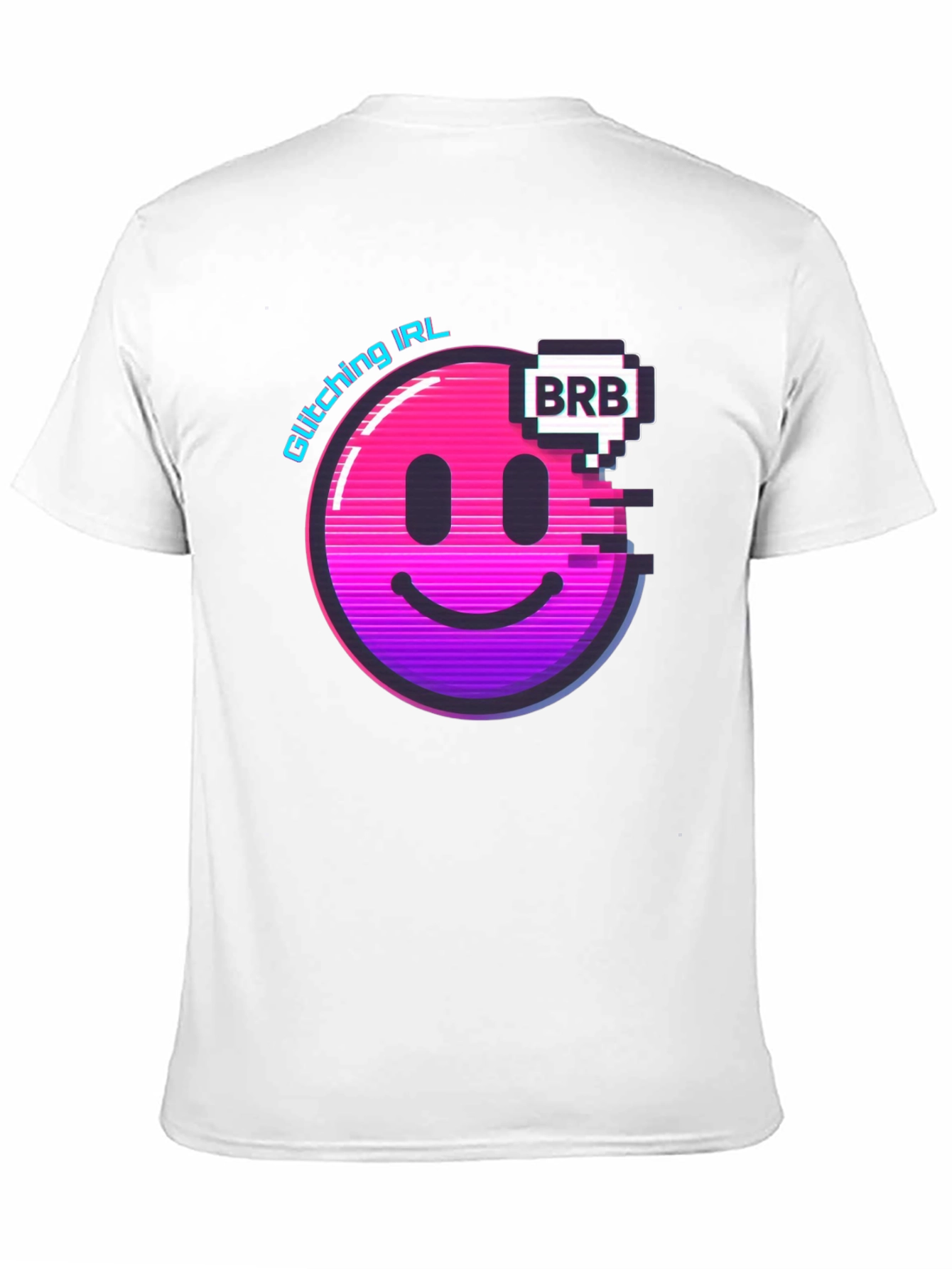 Black Glitching IRL BRB Graphic Tee - Black view 11