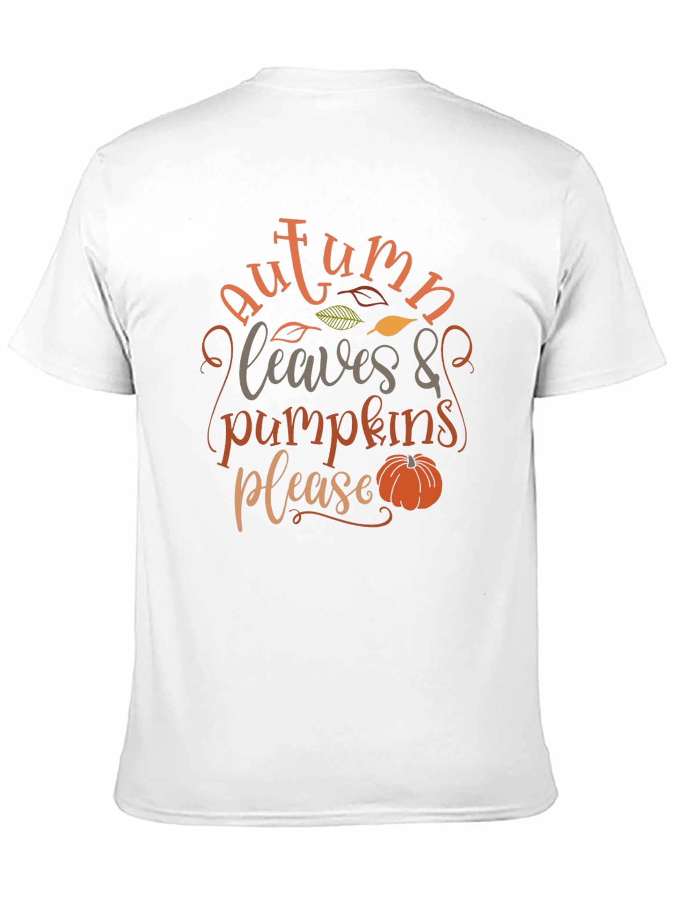 Black Autumn Leaves & Pumpkins Please - Graphic T-Shirt view 11