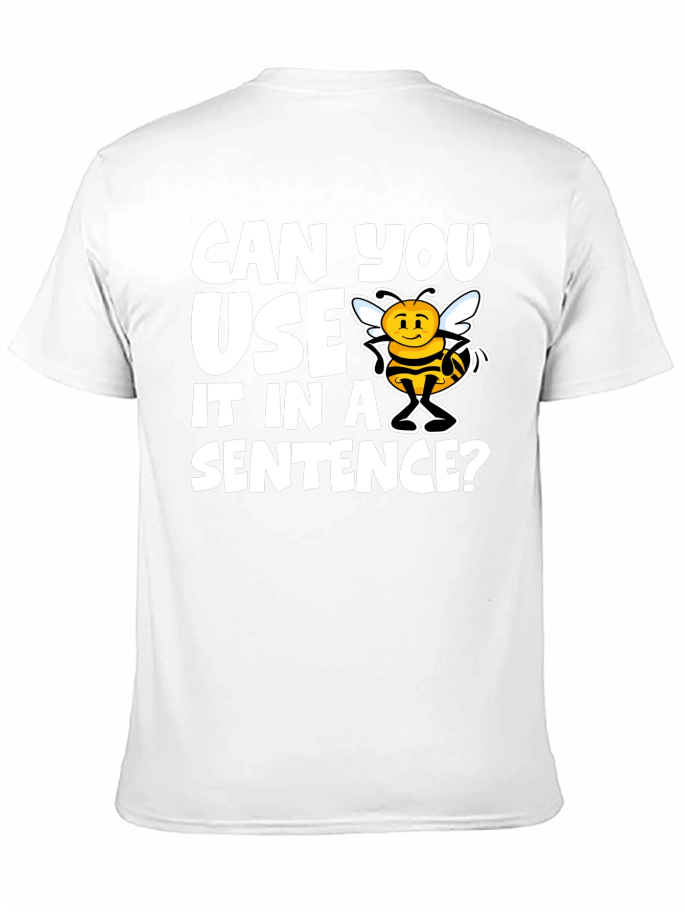 Black Funny Bee Puns T-Shirt "Use it in a Sentence" view 11