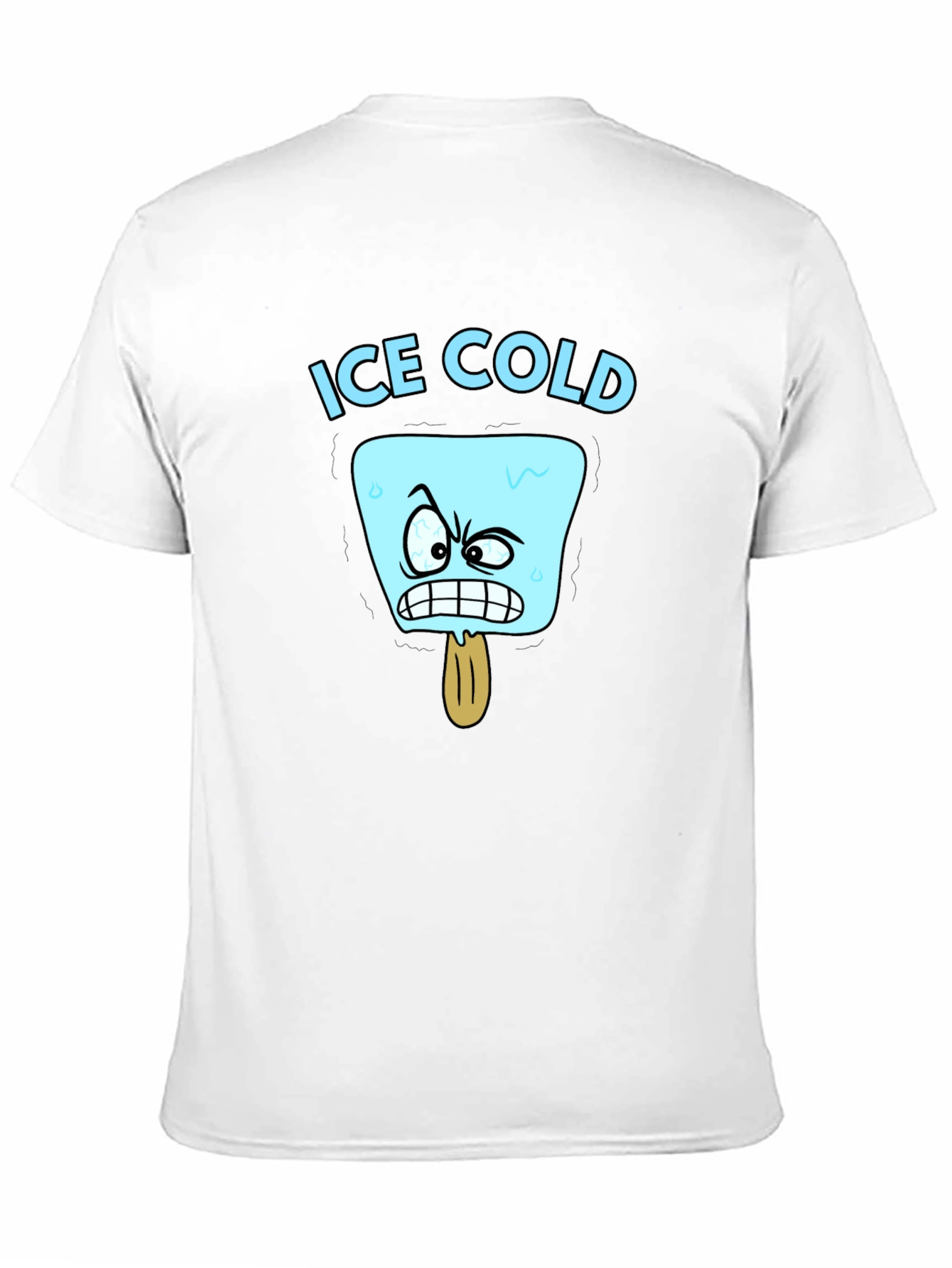 Black Ice Cold Cartoon Graphic T-Shirt view 11