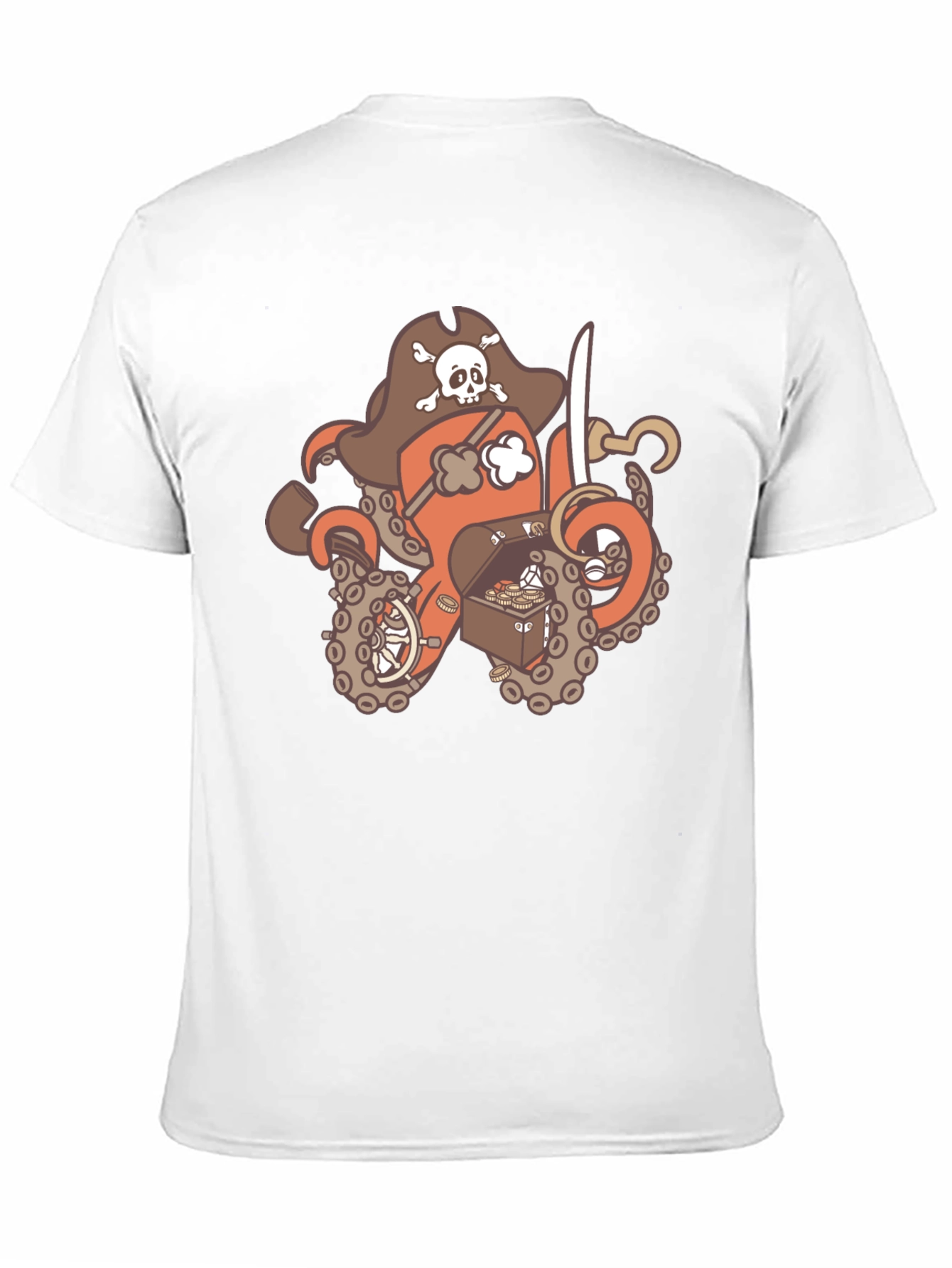 Black Pirate Octopus Graphic T-Shirt - Black view 11