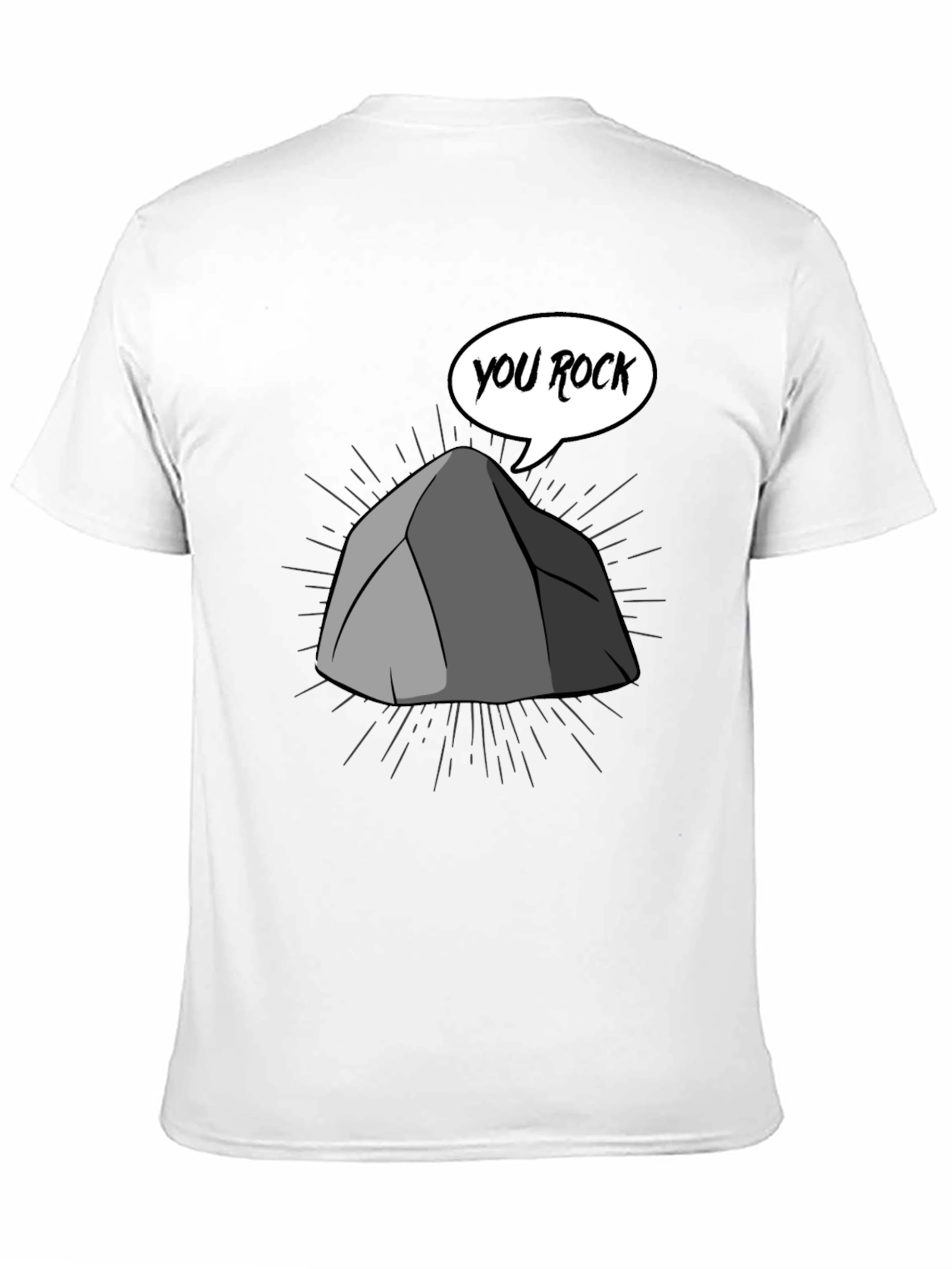 Black You Rock Graphic Tee - Men's Black Cotton T-Shirt view 11