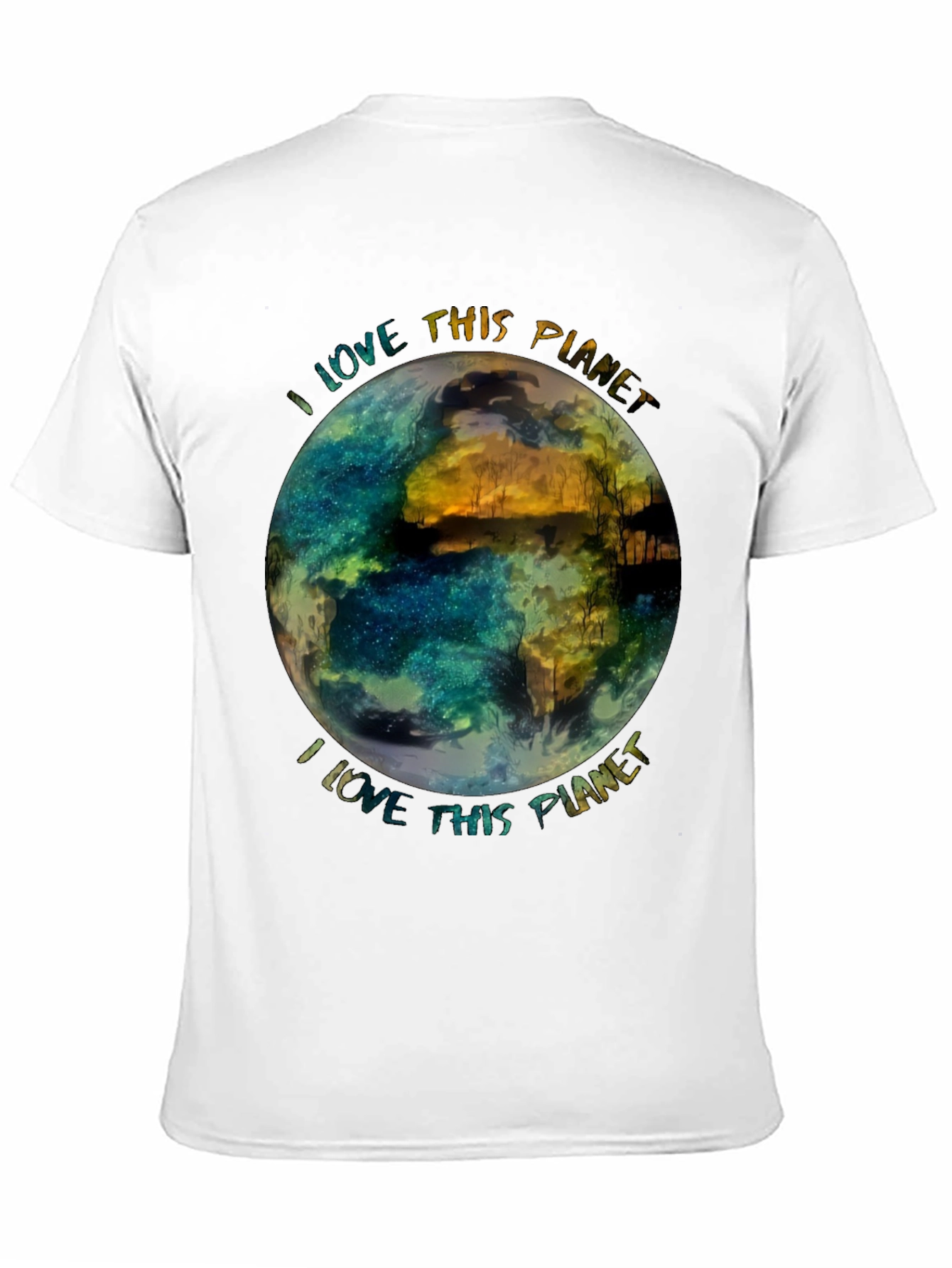 Black I Love This Planet Graphic Tee - Earth-Friendly Design view 11