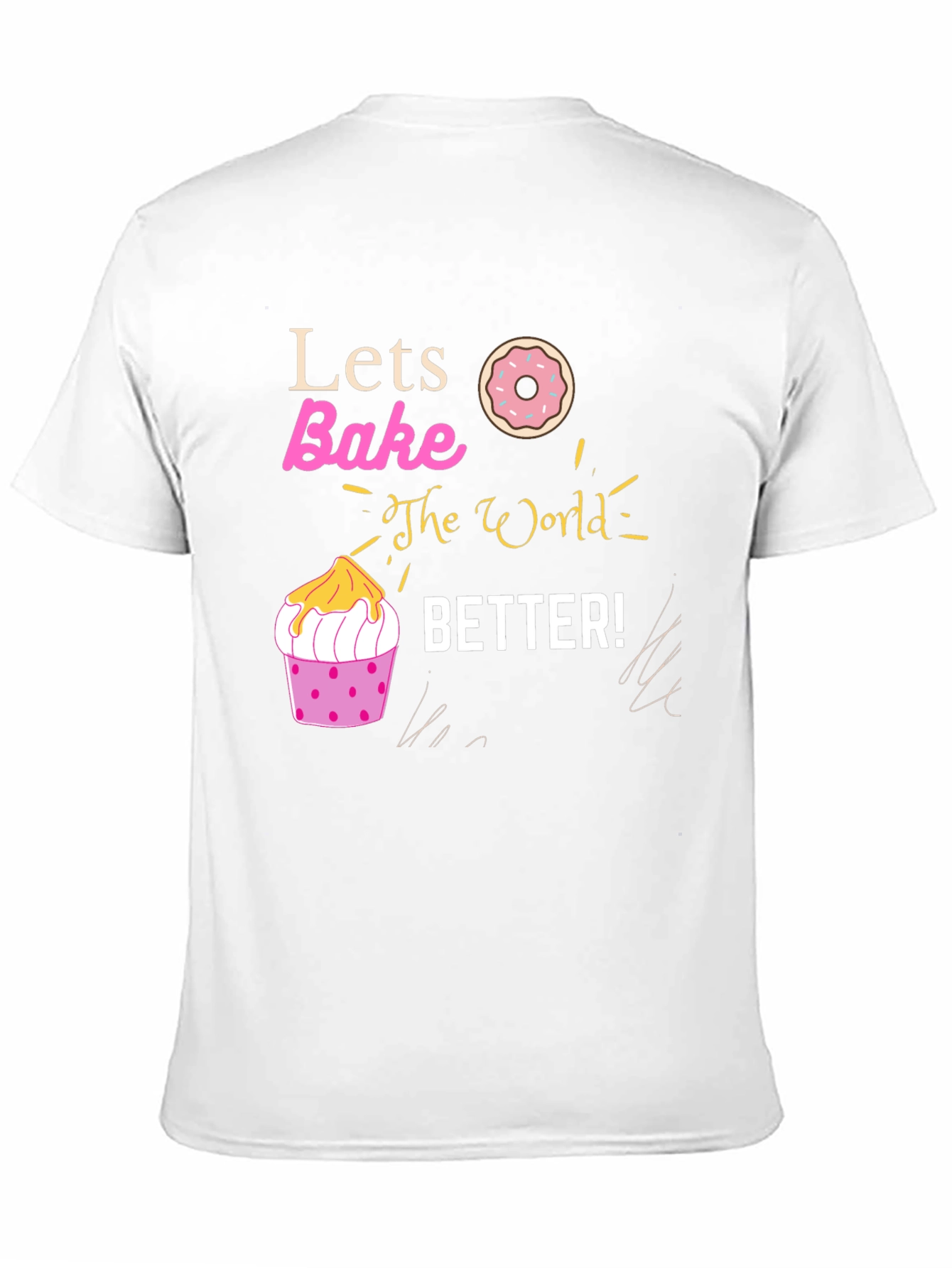 Black Lets Bake the World Better Graphic Tee view 11