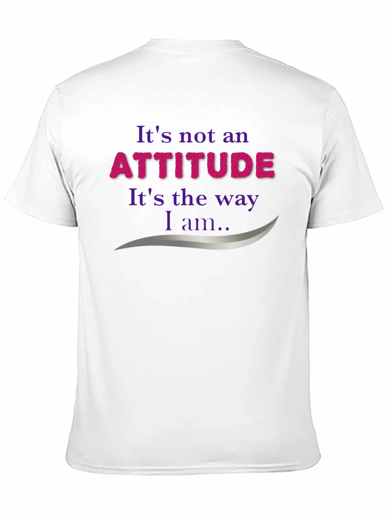 Black Attitude Statement Graphic Tee - Soft Cotton Blend view 11