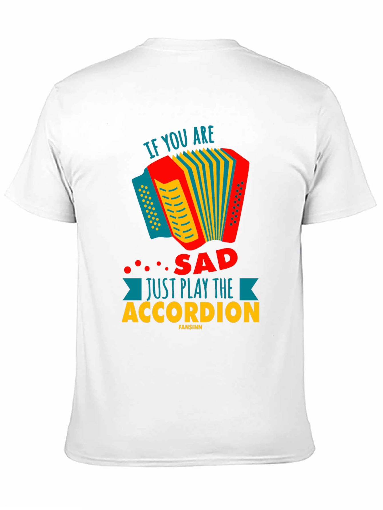 Black Play Accordion Funny T-Shirt view 11