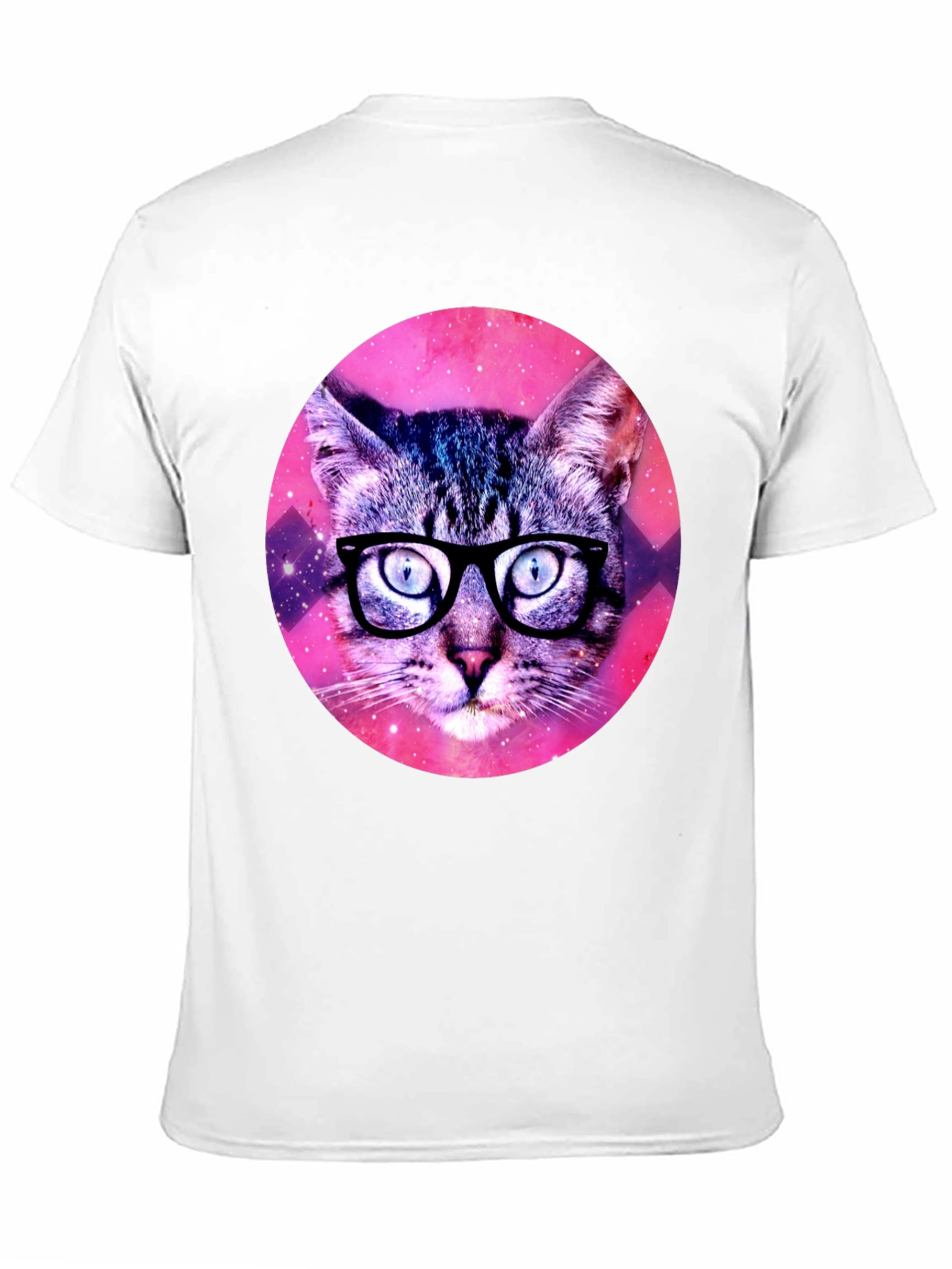 Black Galaxy Cat T-Shirt - Hipster Style Tee view 11