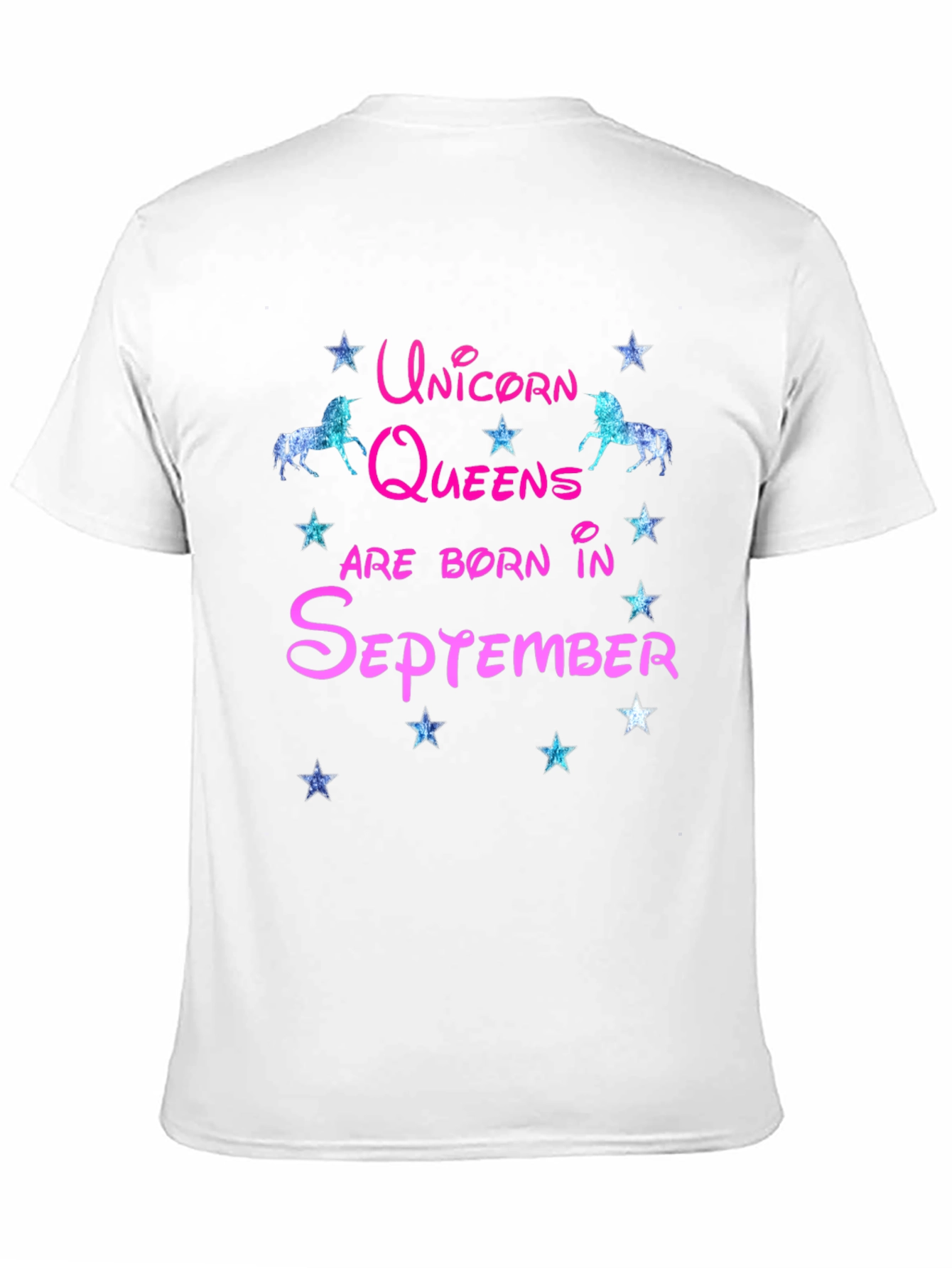 Black Unicorn Queens September Birthday T-Shirt view 11