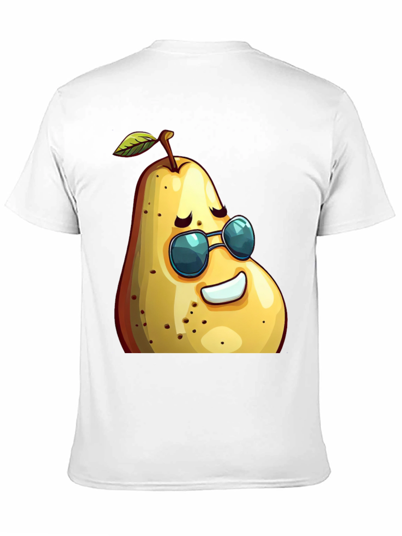 Black Cool Pear Graphic Tee - Unisex Black T-Shirt view 11