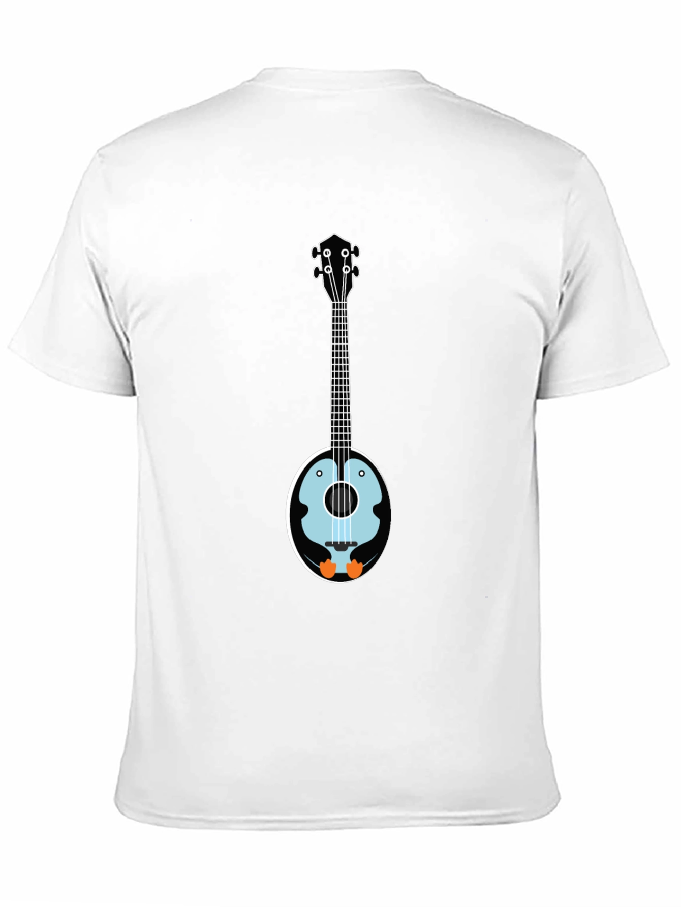 Black Penguin Banjo T-Shirt - Novelty Graphic Tee view 11