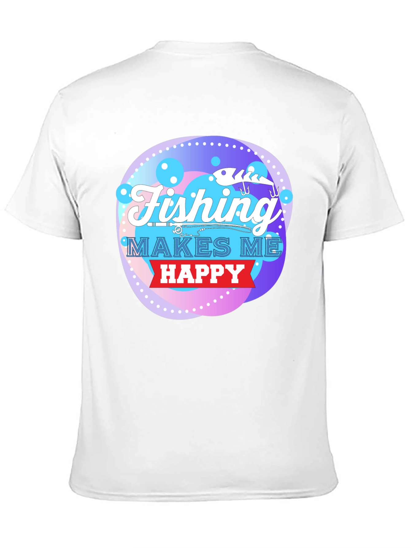 Black Fishing Makes Me Happy Graphic Tee view 11