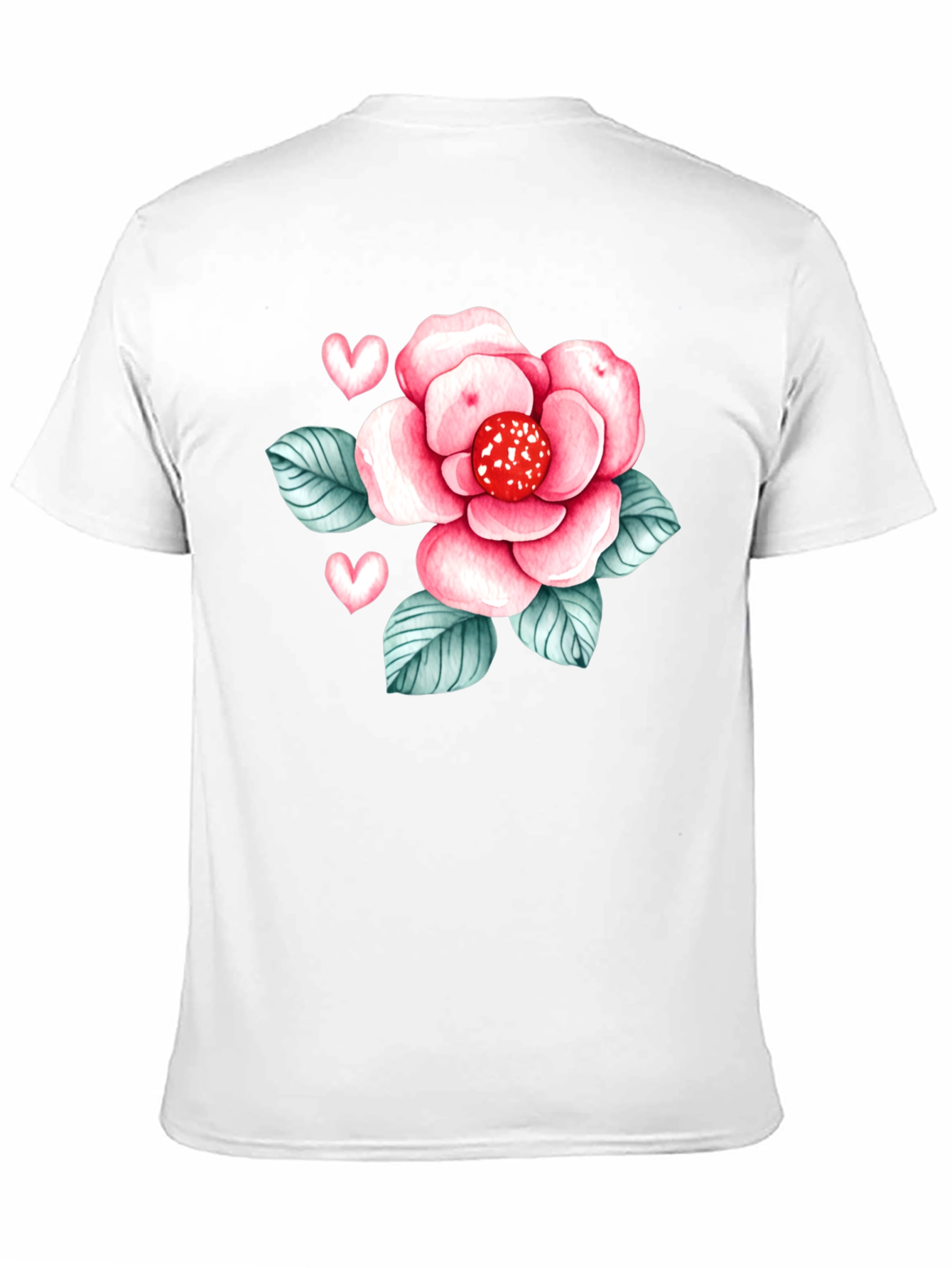 Black Floral Heart Graphic Tee - Stylish Black Shirt view 11