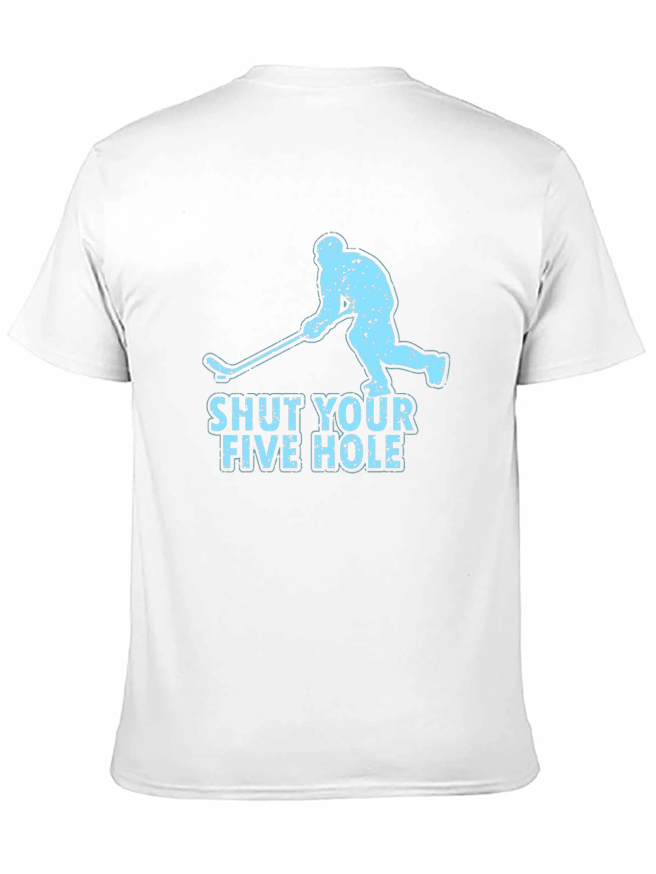 Black Shut Your Five Hole Hockey T-Shirt view 11