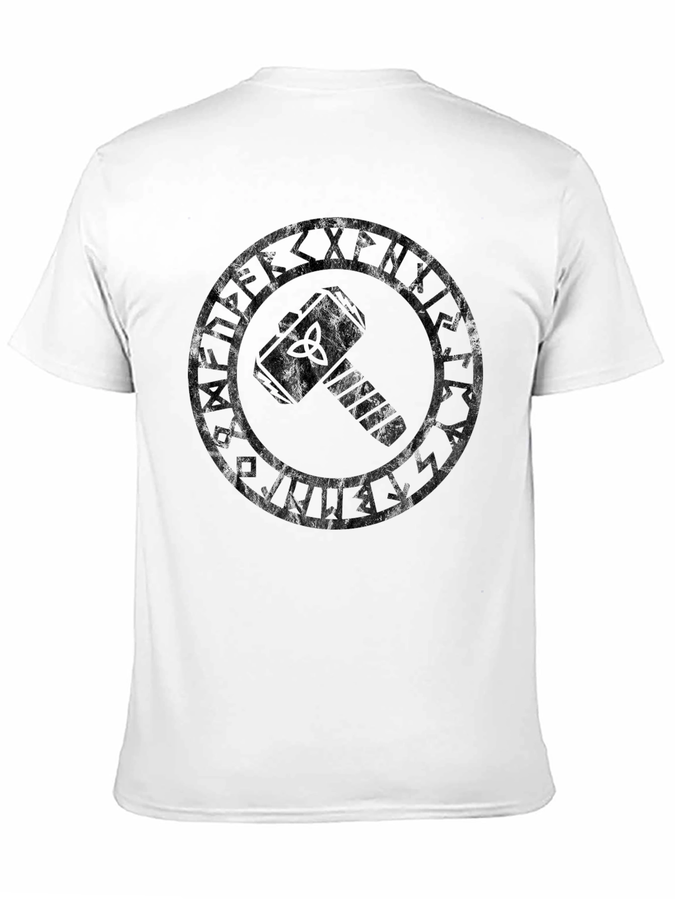 Black Thor's Hammer Black Graphic Tee view 11