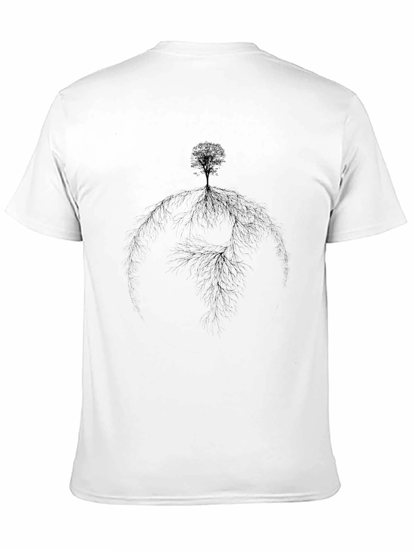 Black Tree of Life Graphic Tee - Black Cotton Blend view 11