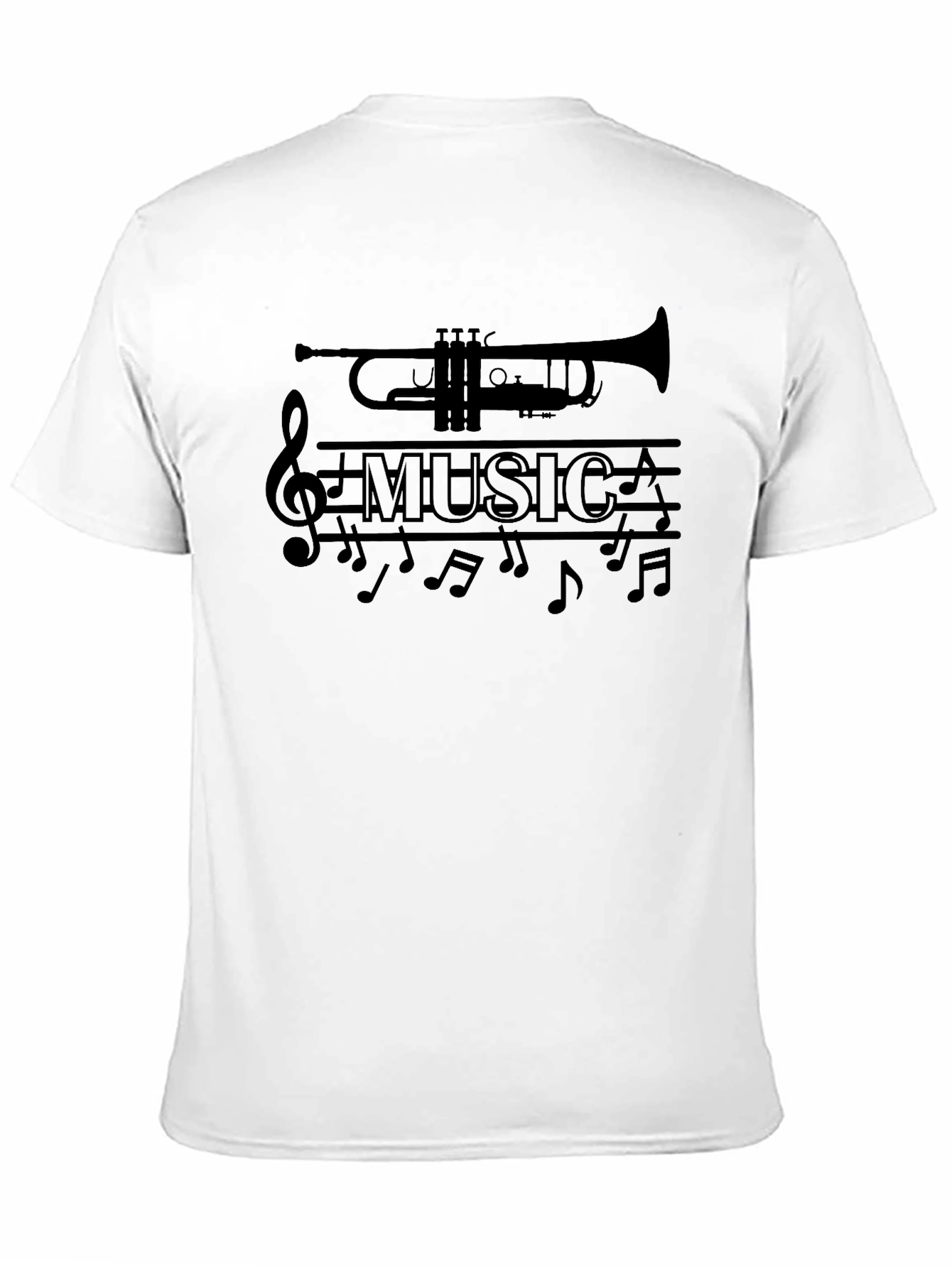 Black Music Lover Trumpet Graphic T-Shirt view 11