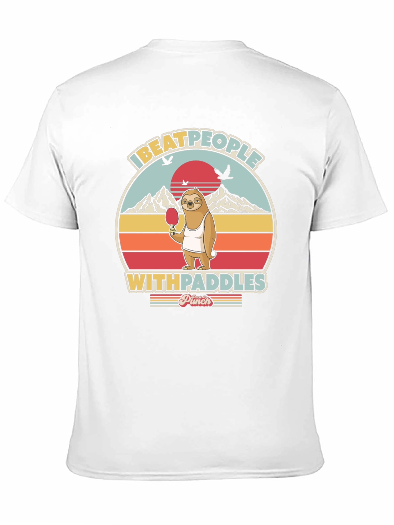 Black Sloth Table Tennis T-Shirt: I Beat People With Paddles view 11