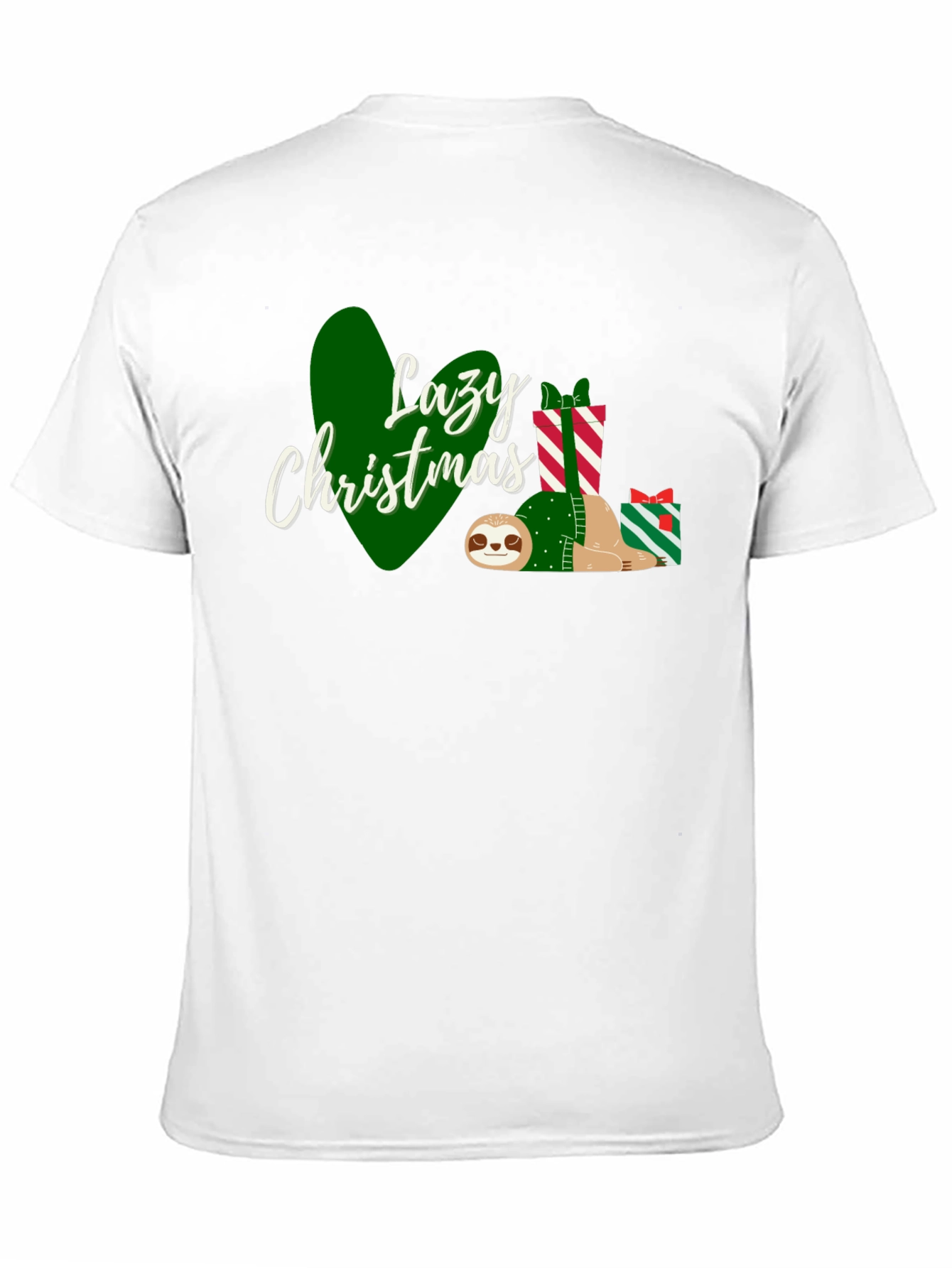 Black Lazy Christmas Sloth T-Shirt view 11