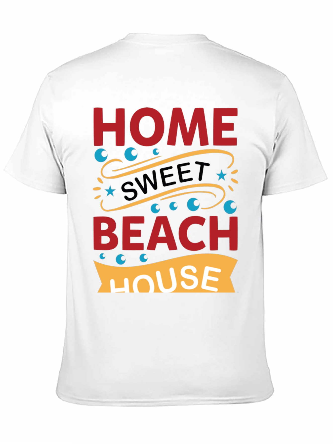 Black Home Sweet Beach House Graphic Tee view 11