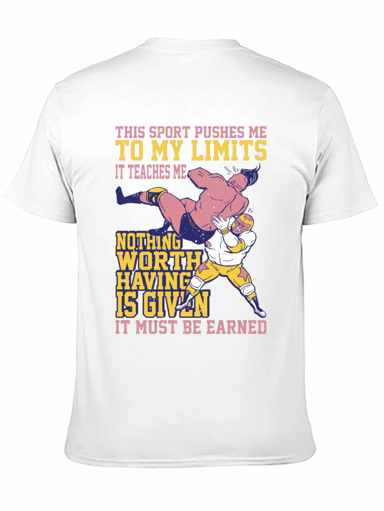 Black Wrestling Sport T-Shirt: Push Your Limits! view 11