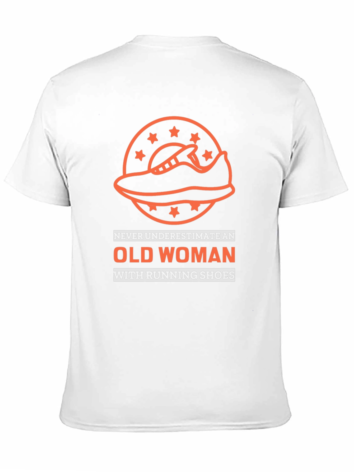 Black Funny Old Woman Running Shoes T-Shirt view 11
