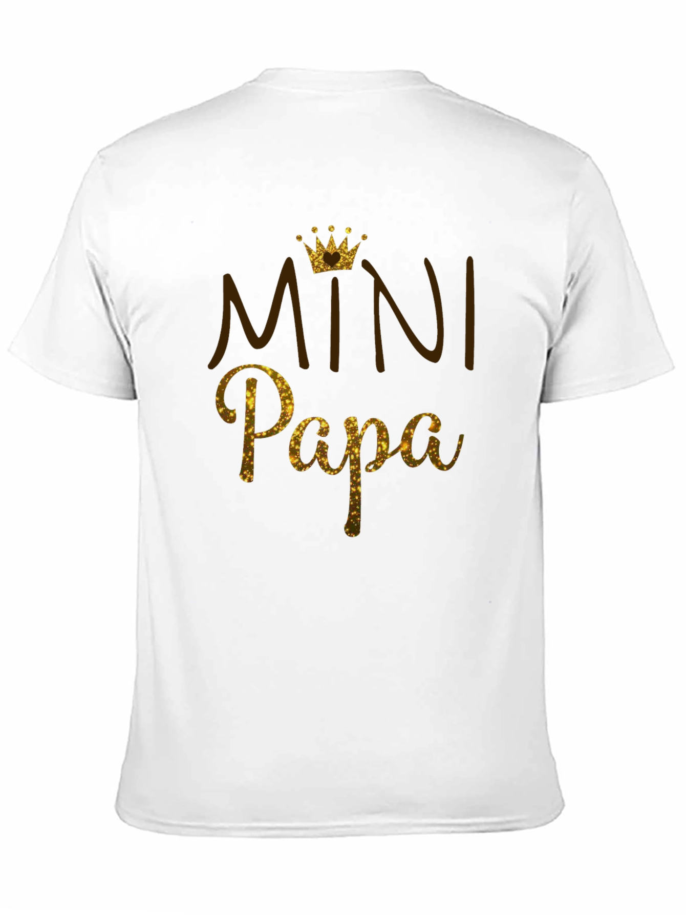 Black Mini Papa T-Shirt - Gold Glitter view 11