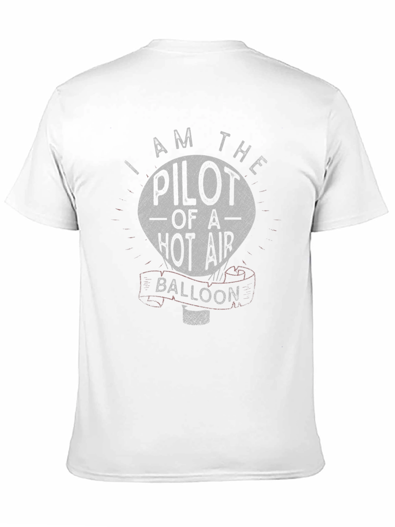 Black I am the Pilot Hot Air Balloon Black T-Shirt view 11