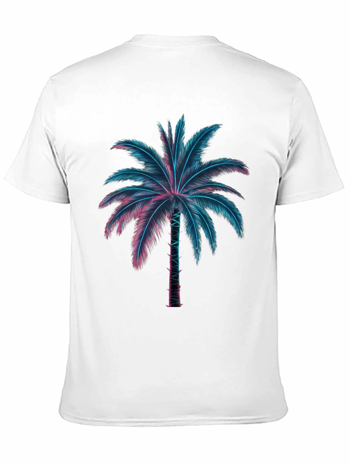 Black Neon Palm Tree Graphic Tee view 11