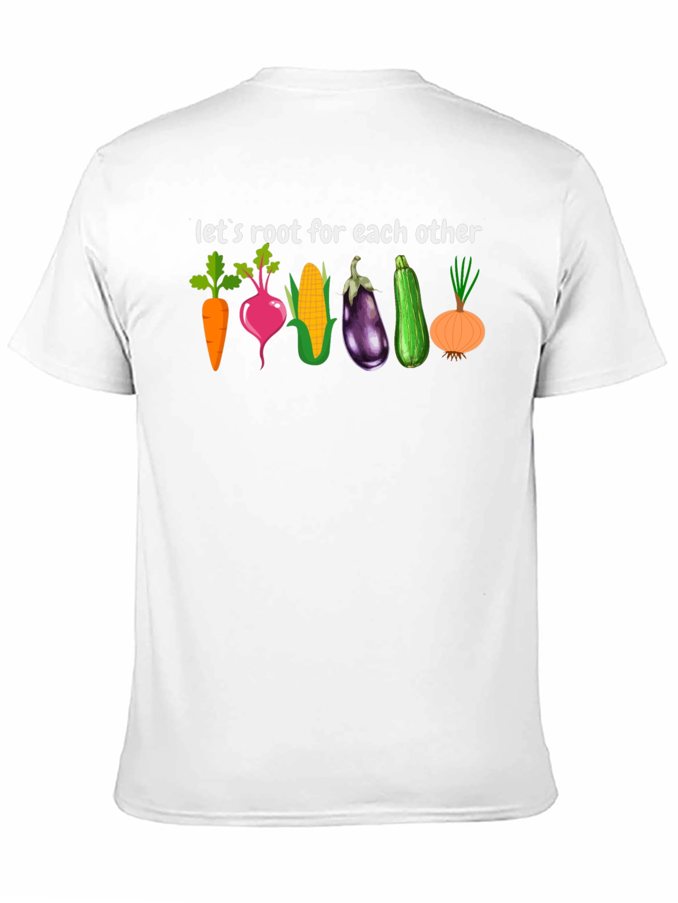 Black Vegetable Pun T-Shirt - Root for Each Other Graphic Tee view 11