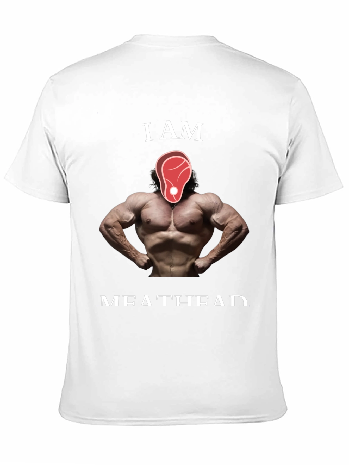 Black I AM MEATHEAD Graphic T-Shirt - Funny Muscle Tee view 11