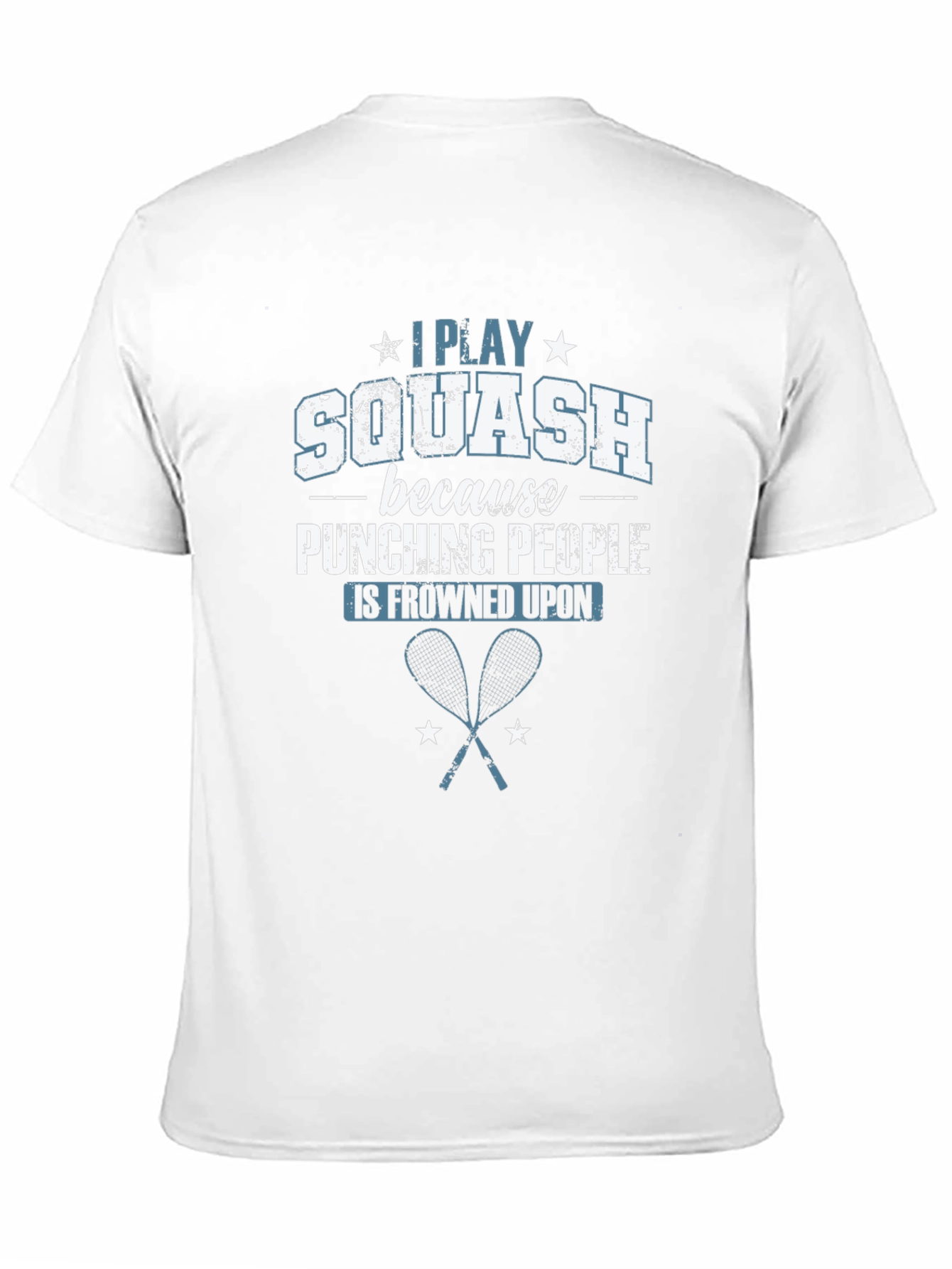 Black Funny Squash Player T-Shirt view 11