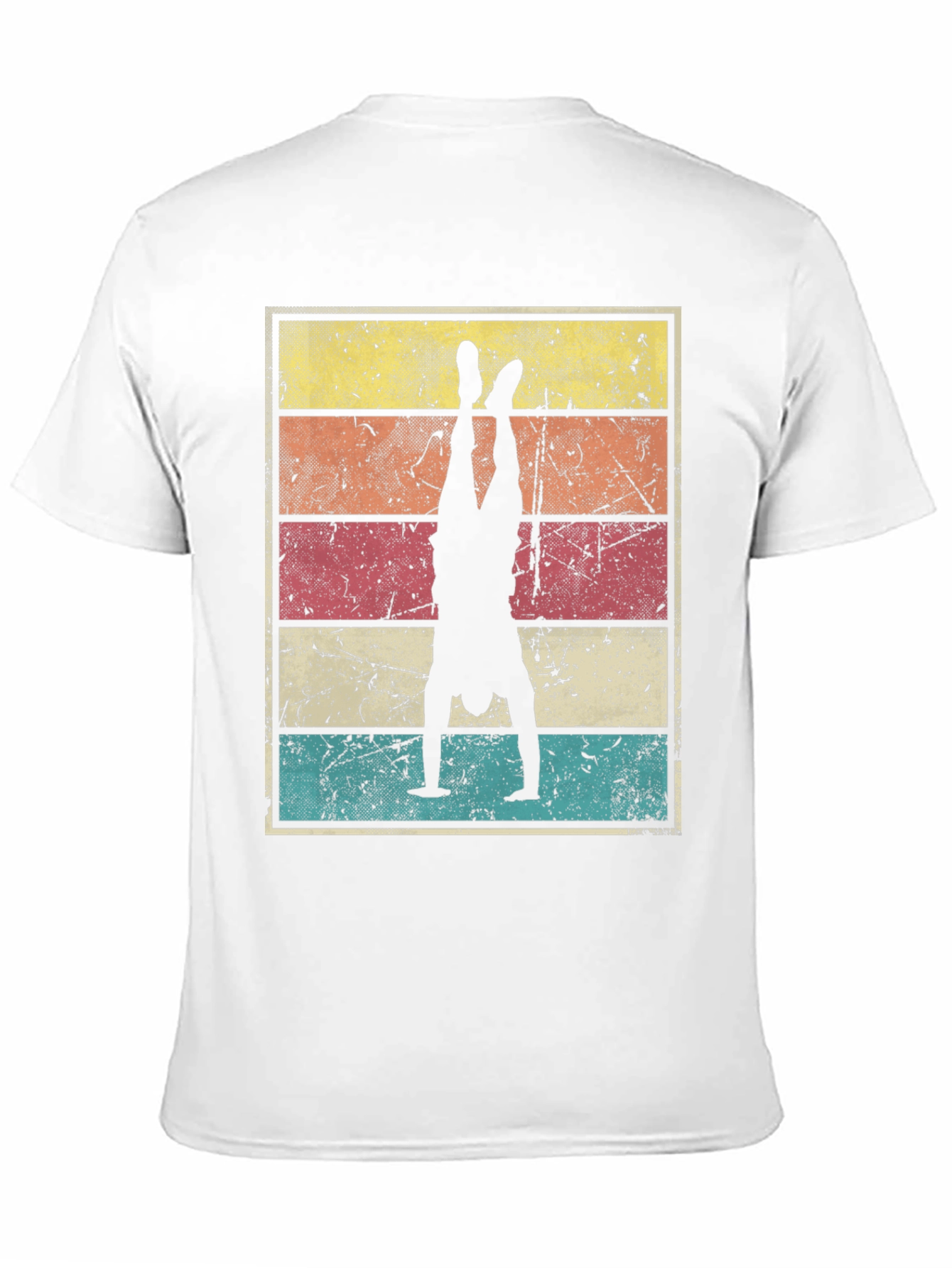Black Retro Handstand Graphic T-Shirt view 11